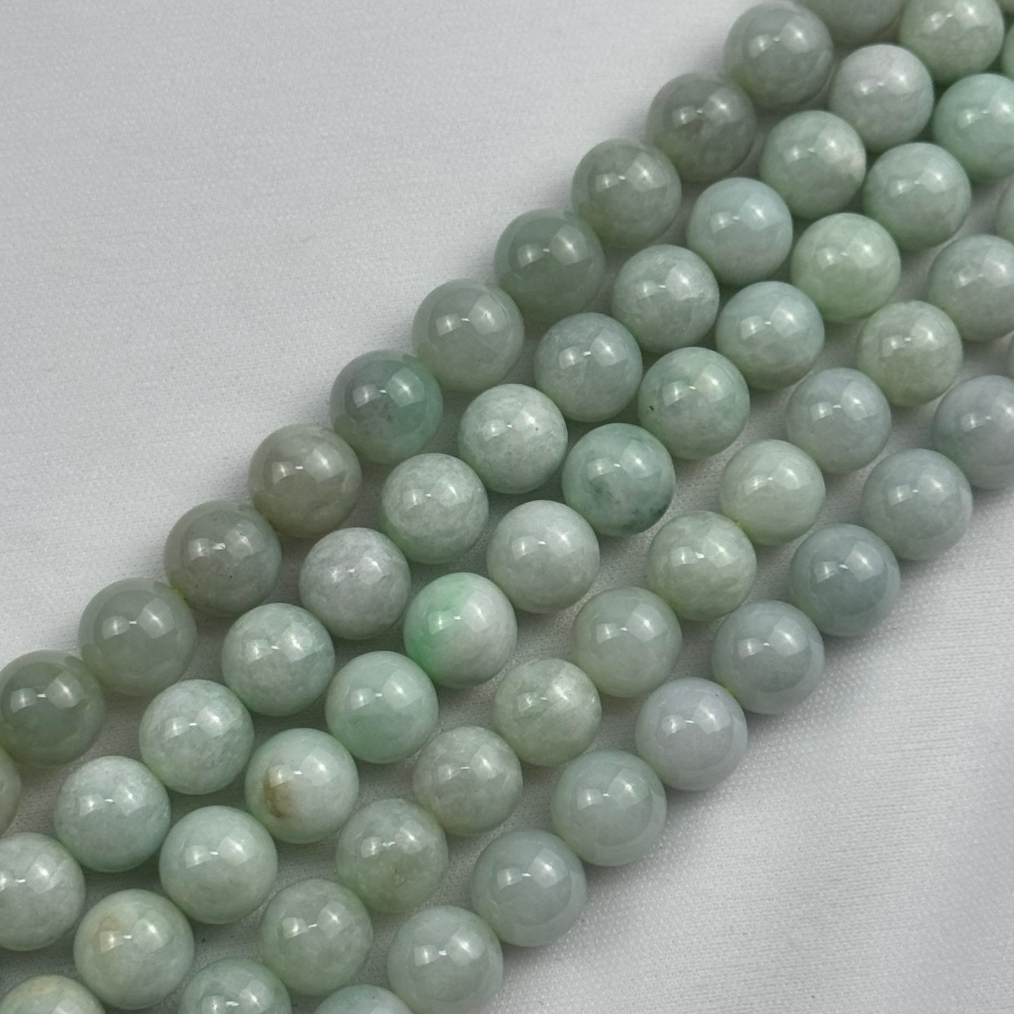 Burmese Green Jade AAA Polished Round Beads image 2