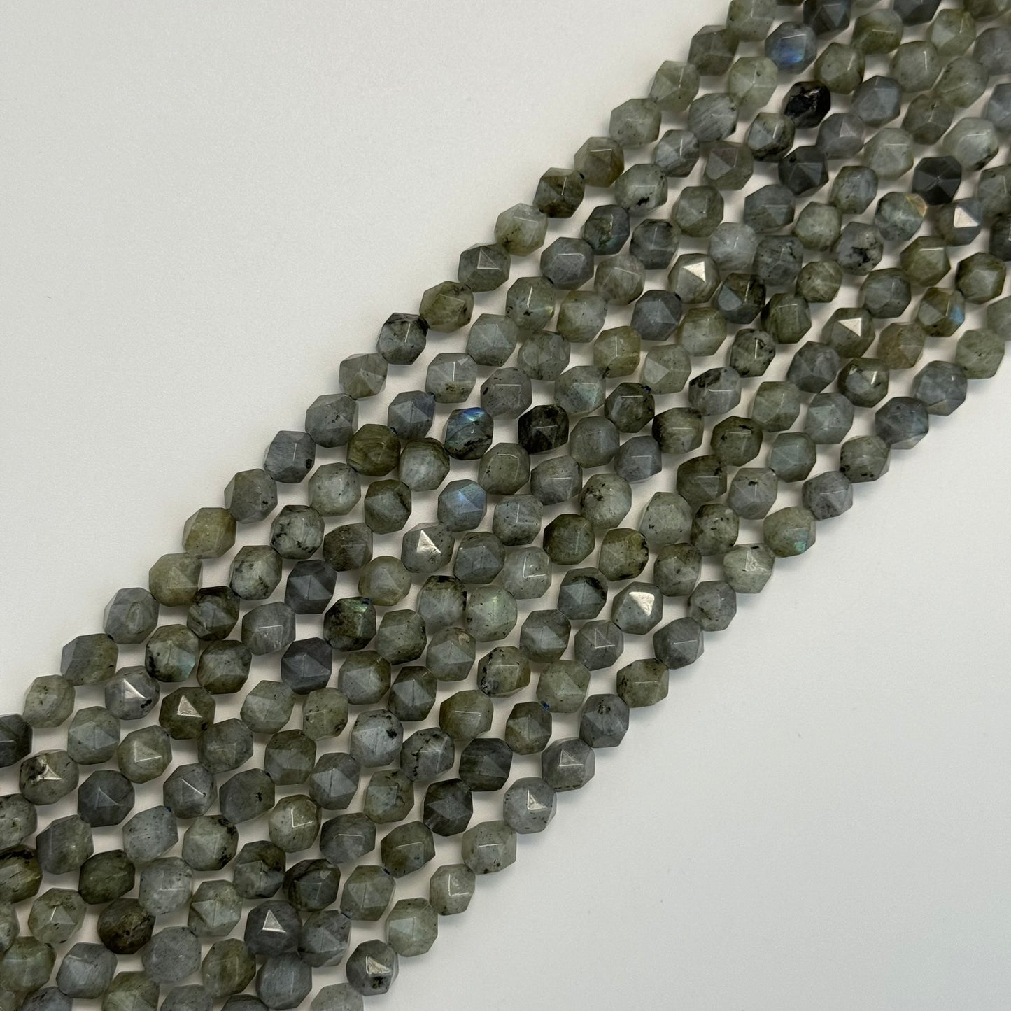 Labradorite Faceted Diamond Cut Beads image 9