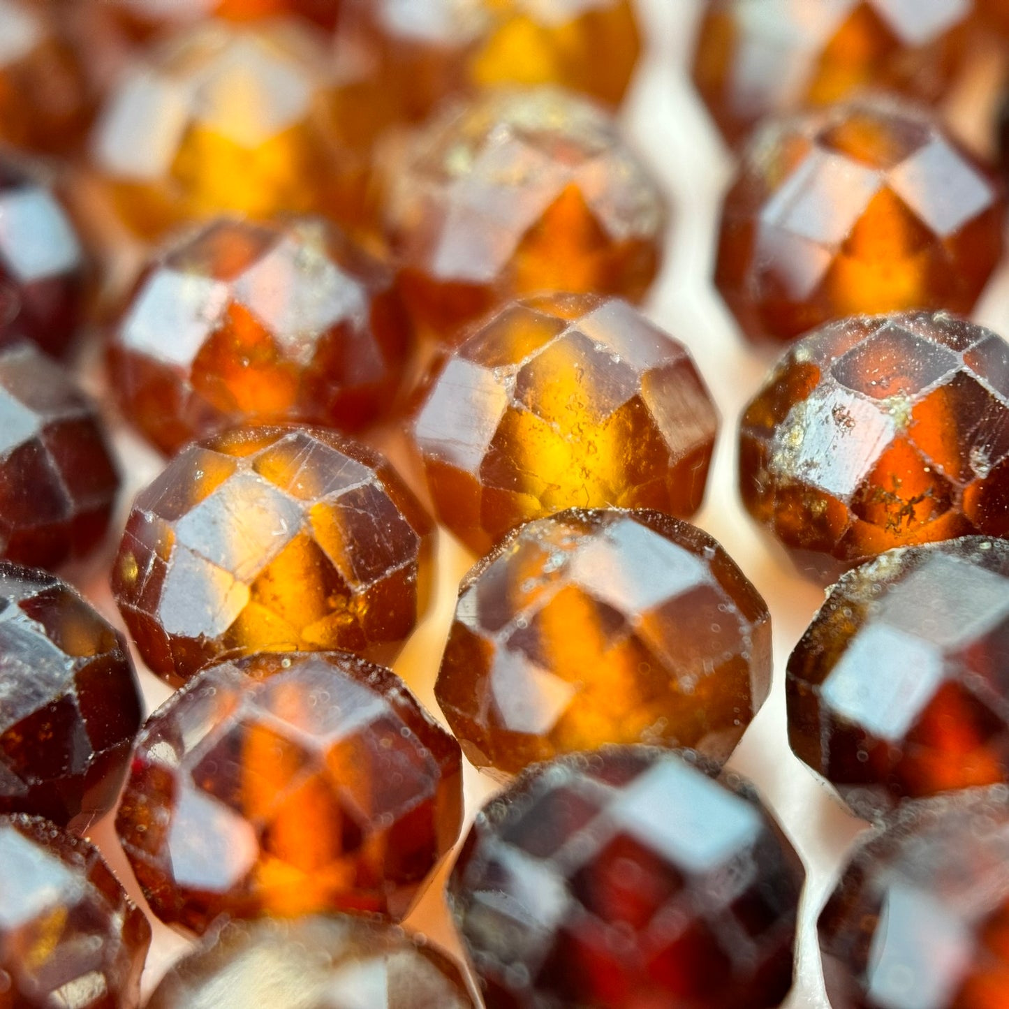 Garnet Hessonite Rondelle Beads (6x4mm) image 1
