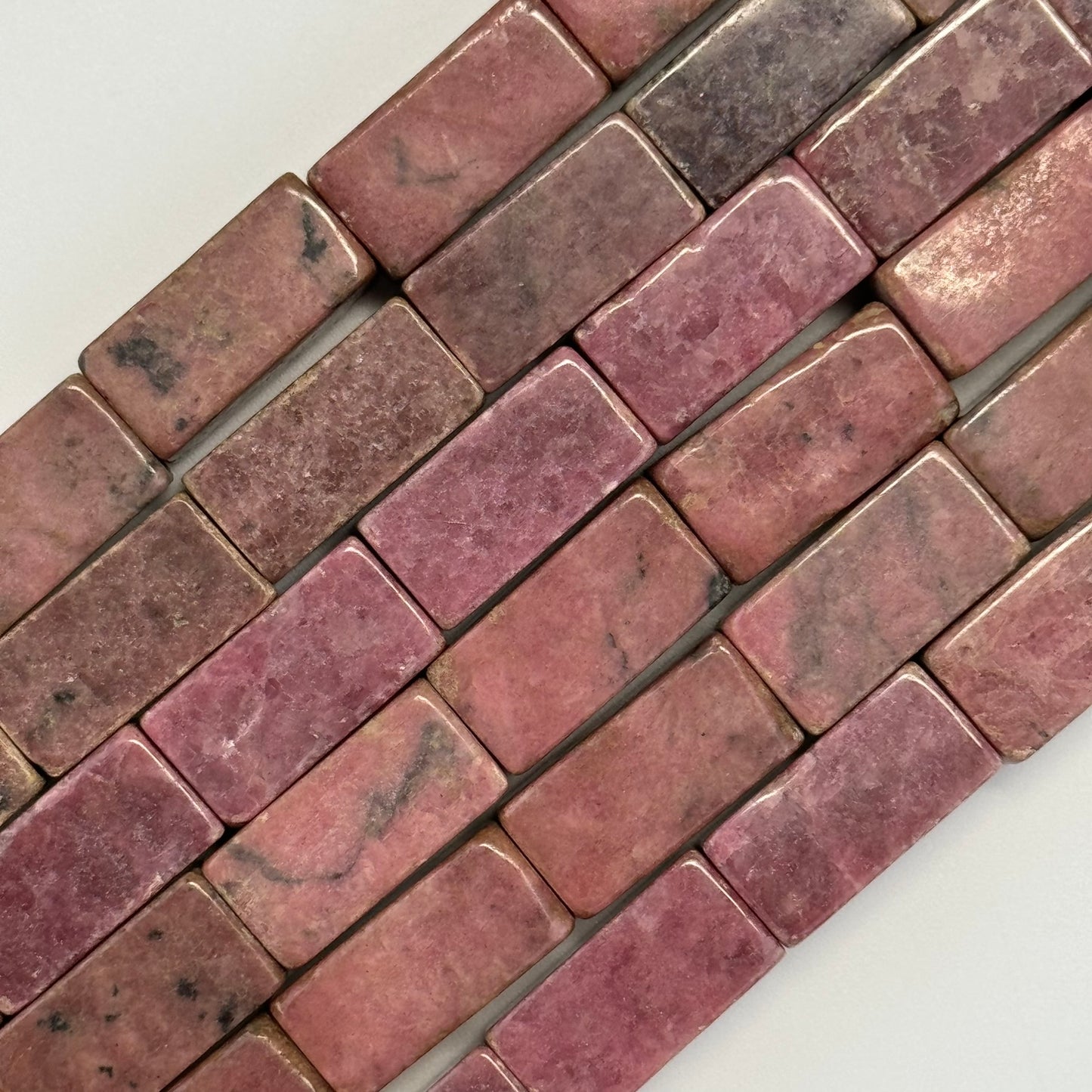 Rhodonite Rectangular Beads image 1