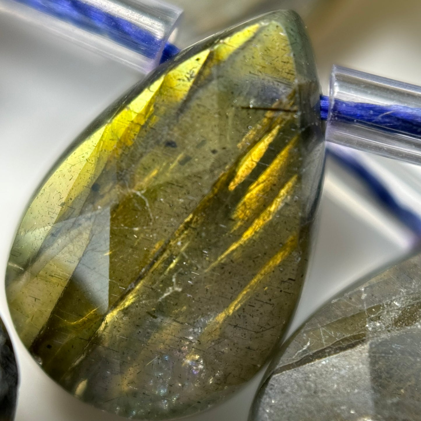 Labradorite Faceted Pear Shape Beads image 8