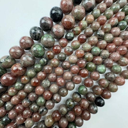 Kashgar Garnet Beads - Polished Round