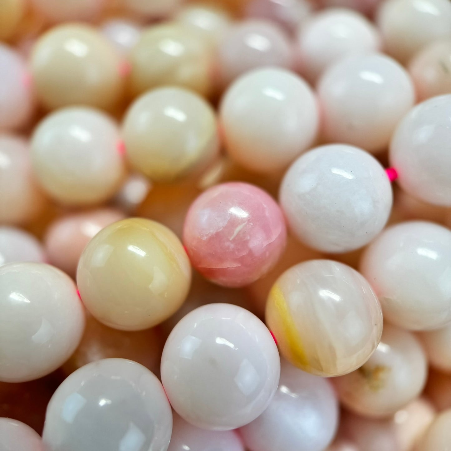 Pink Opal AA Polished Round Beads image 7