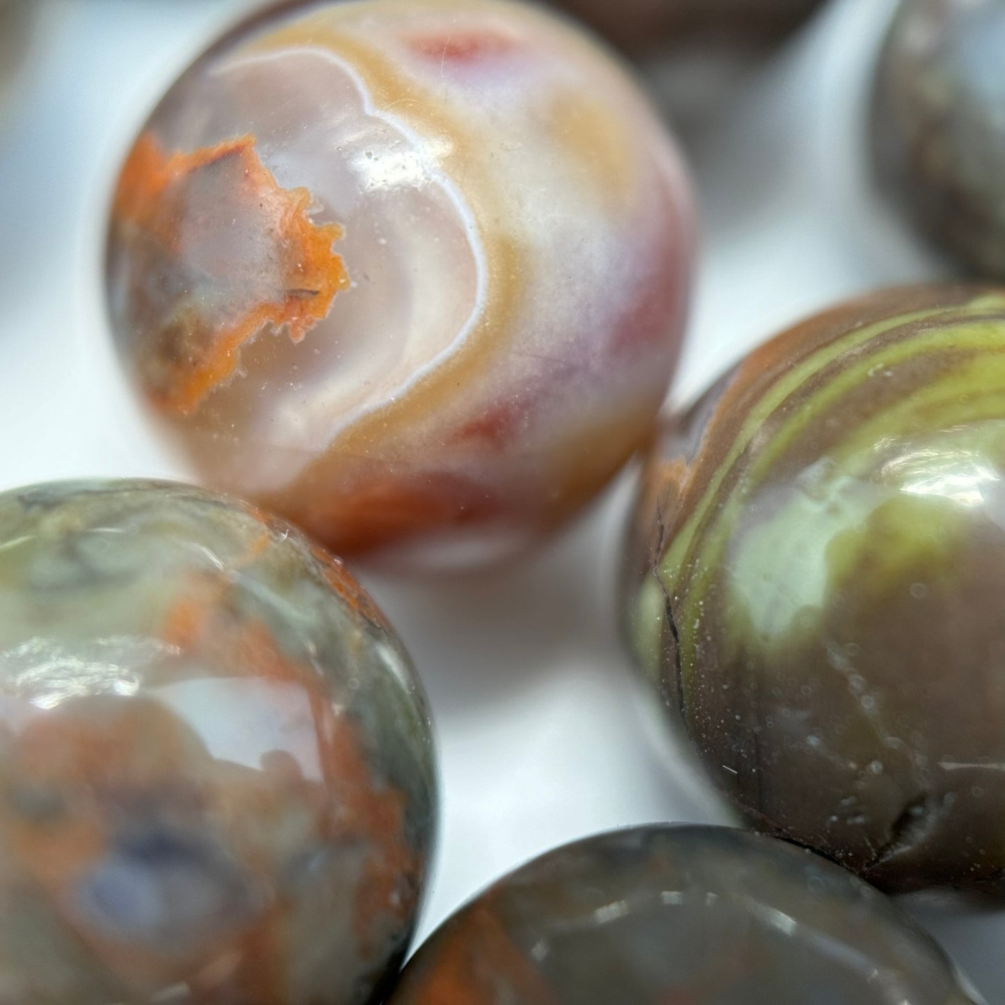 Brown Rainforest Jasper Polished Round Beads image 4