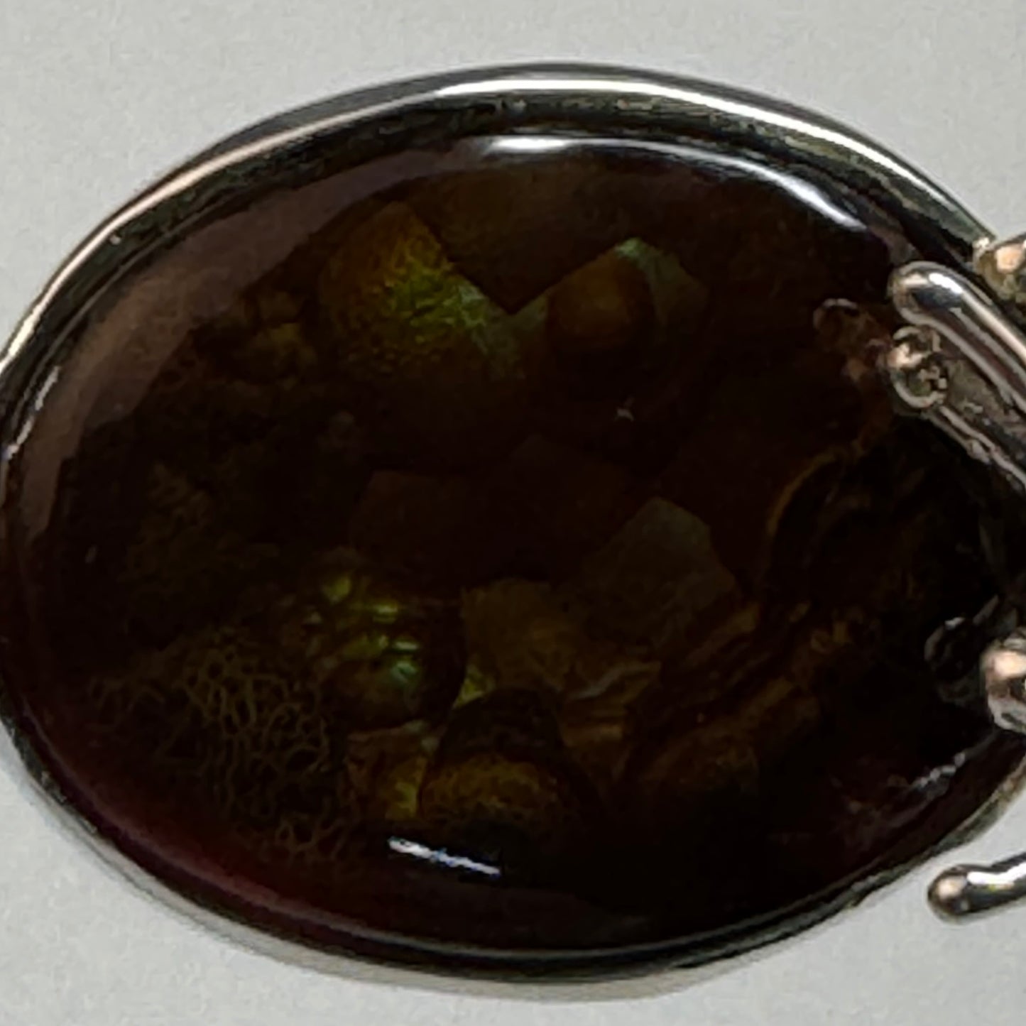 Triple Gemstone Pendant: Watermelon Tourmaline, Mexican Fire Agate & Pink Spinel image 9