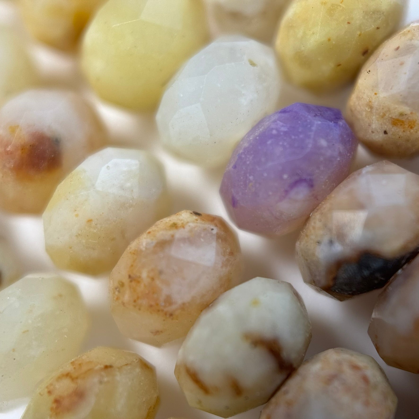 Tiffany Opal Rondelle Faceted Beads (A Quality) image 5