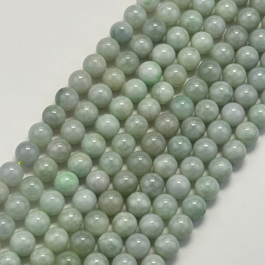 Burmese Green Jade Beads - Burma Jade Beads - Polished Round - (AAA Quality)