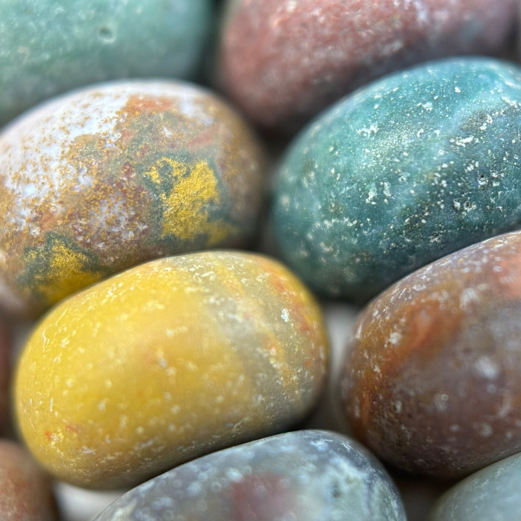 Mexican Ocean Jasper Rondelle Beads image 1