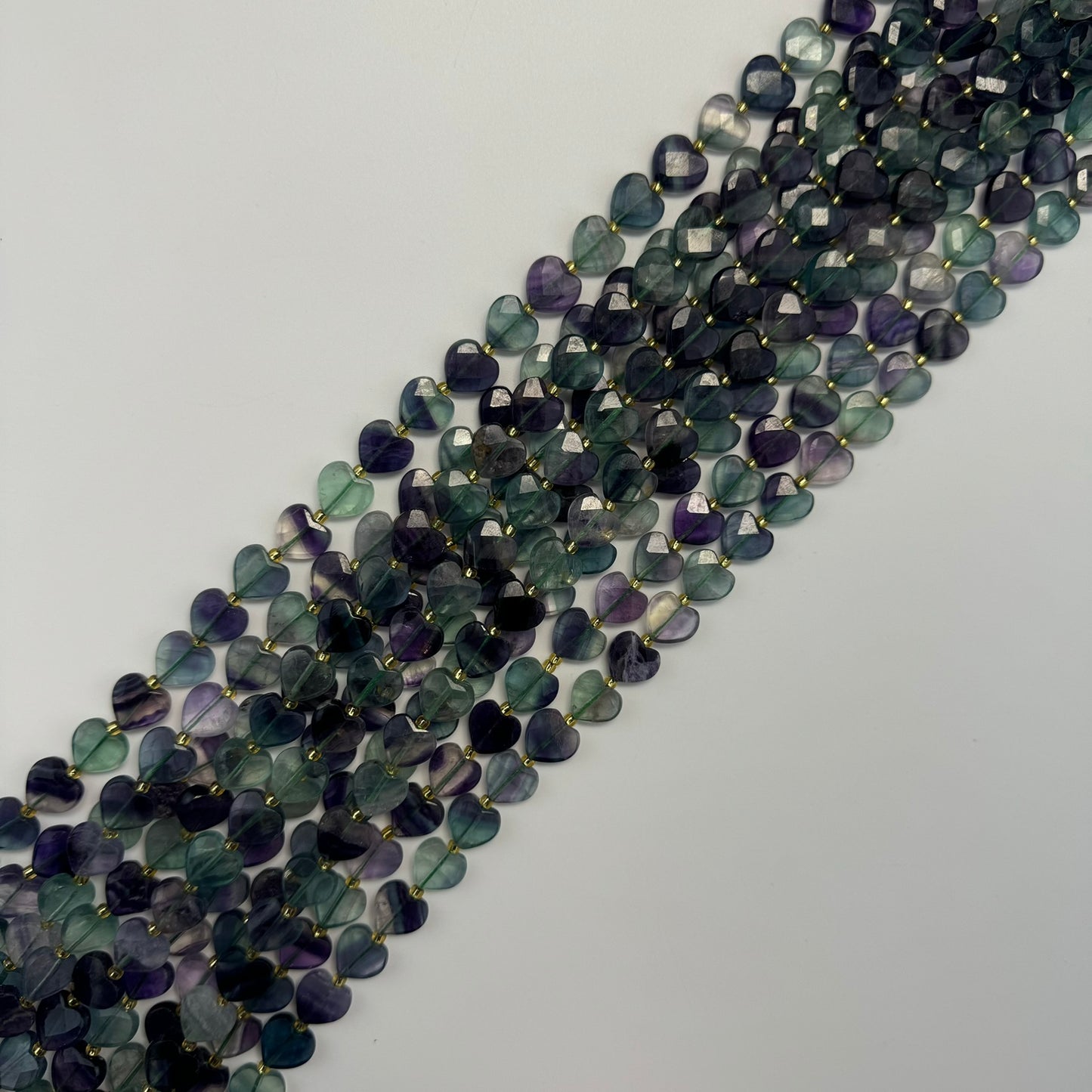 Fluorite Faceted Heart Shape Beads image 8