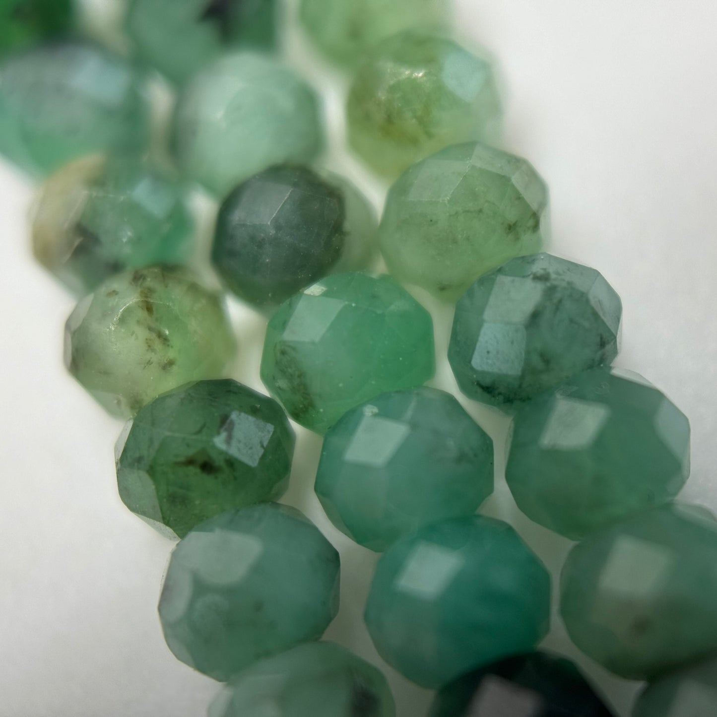 Emerald Faceted Rondelle Beads image 5