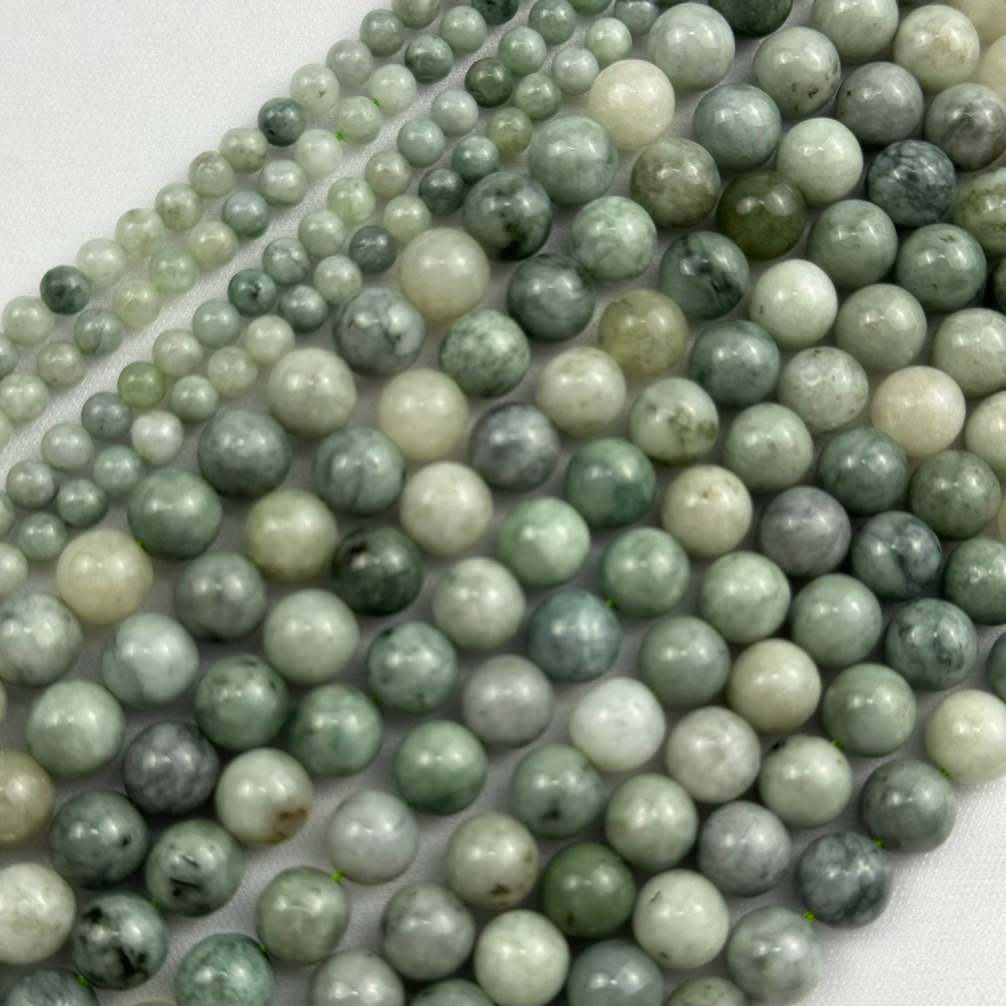 Burmese Green Jade Polished Round Beads image 6