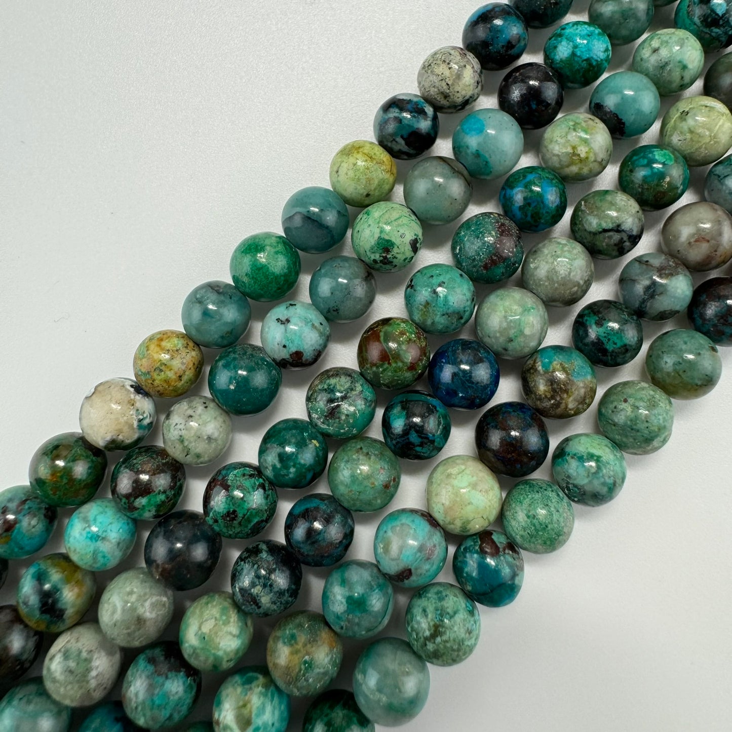 Green Chrysocolla Polished Round Beads image 3