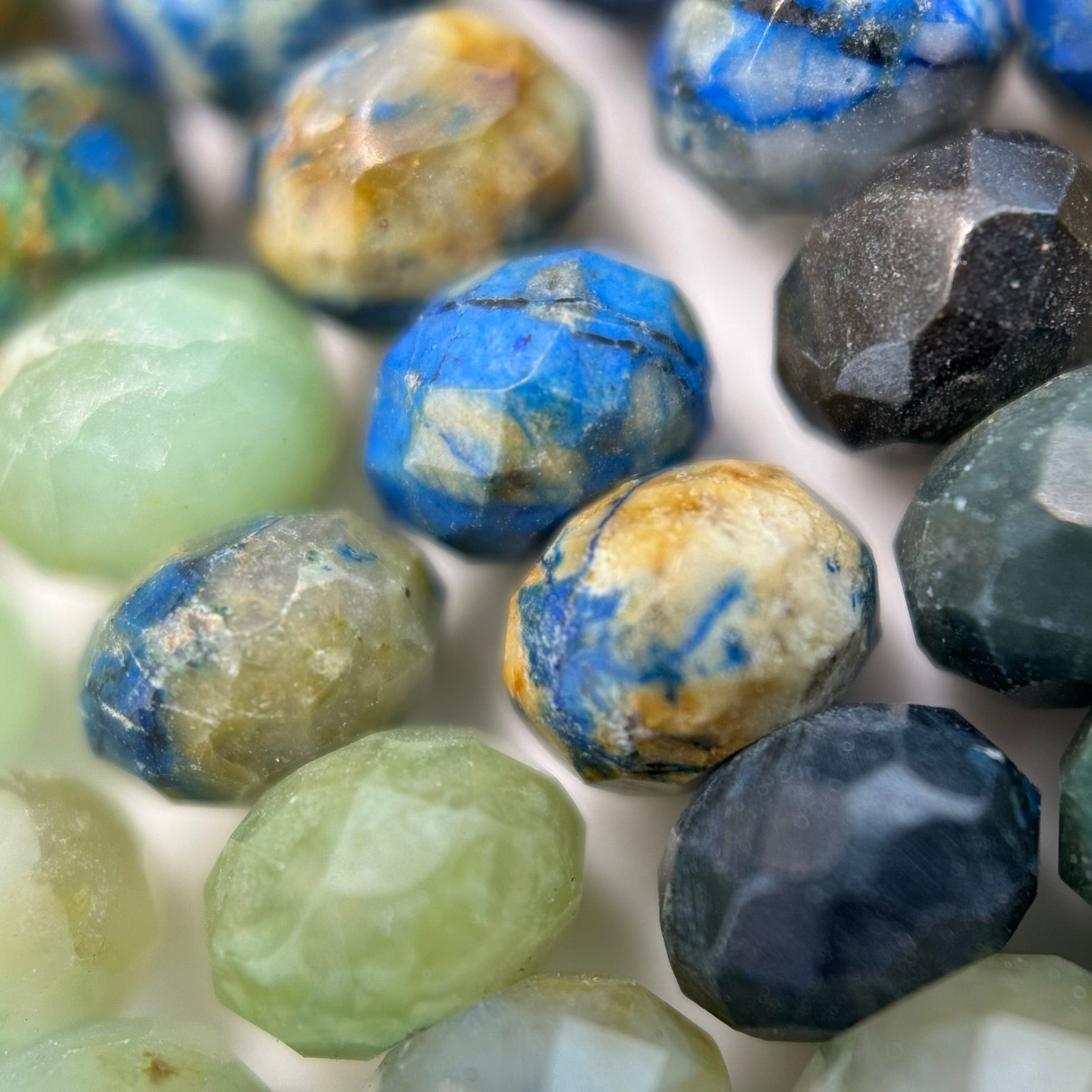 Azurite Faceted Rondelle Beads image 4