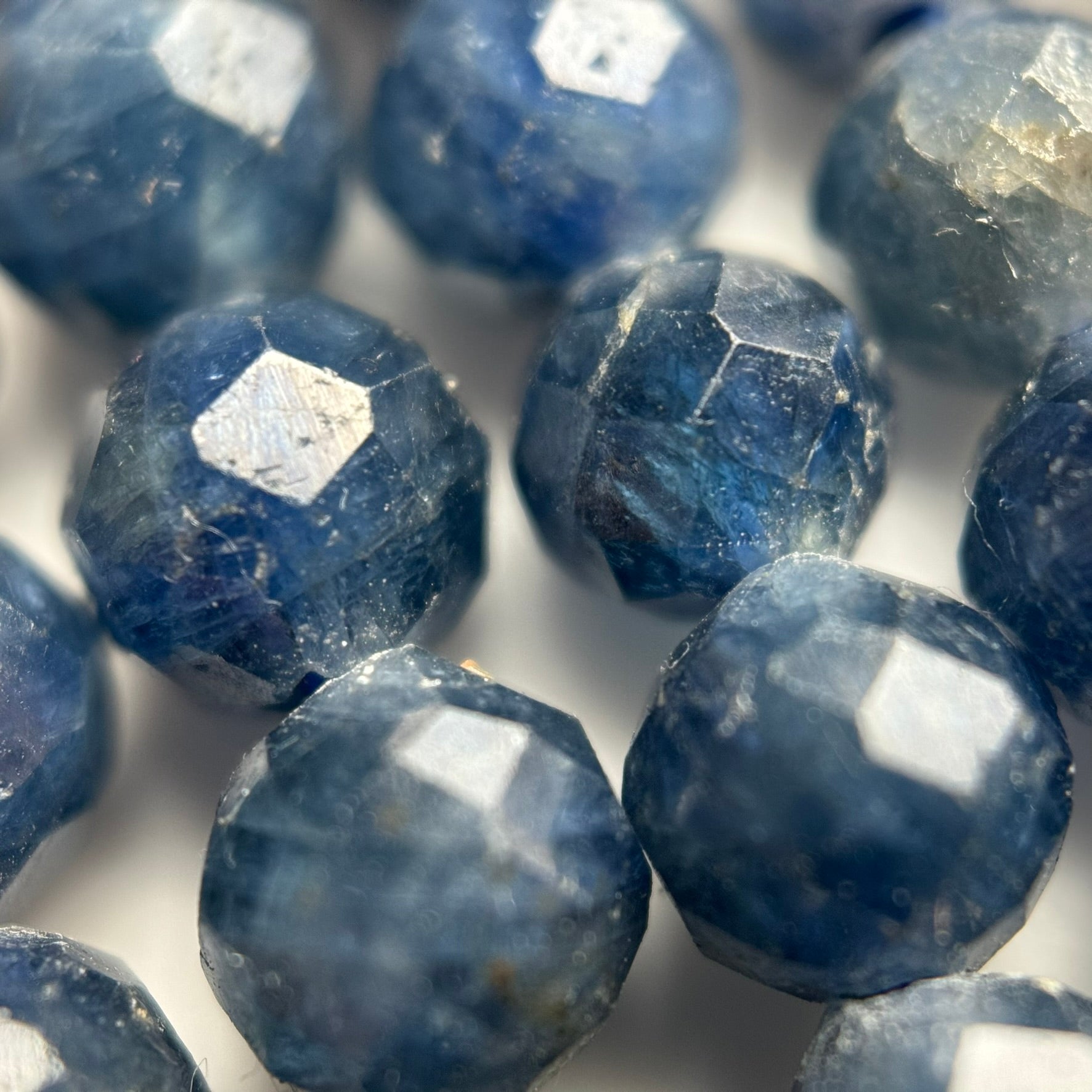 Natural Sapphire Faceted Round Beads image 4
