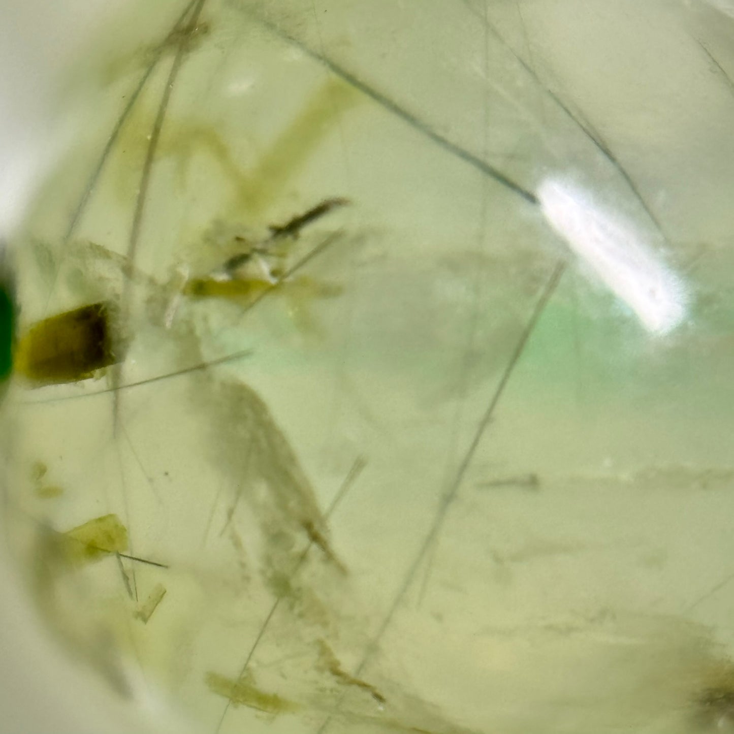 Prehnite with Epidote Polished Round Beads image 6