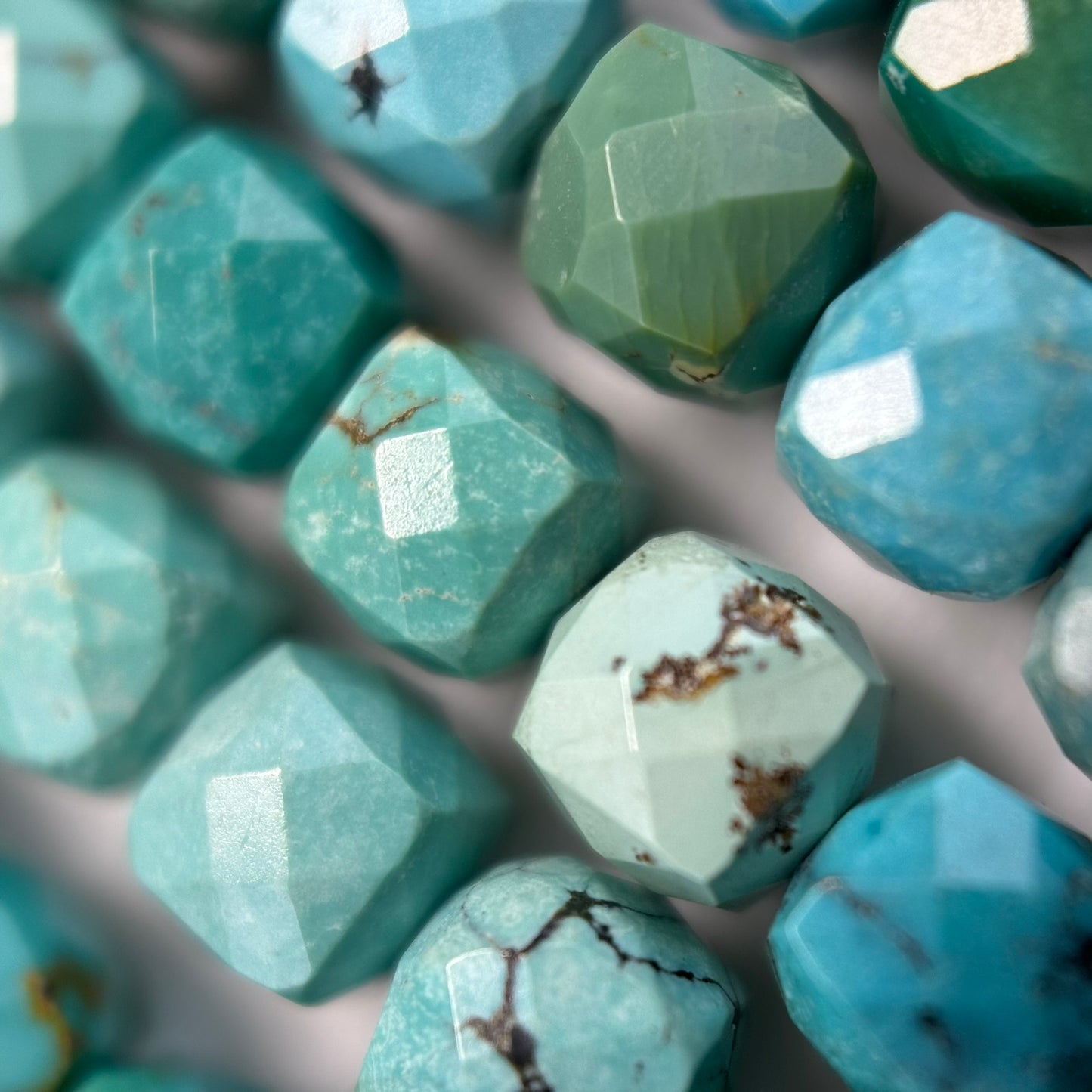 Turquoise Square Beads image 1