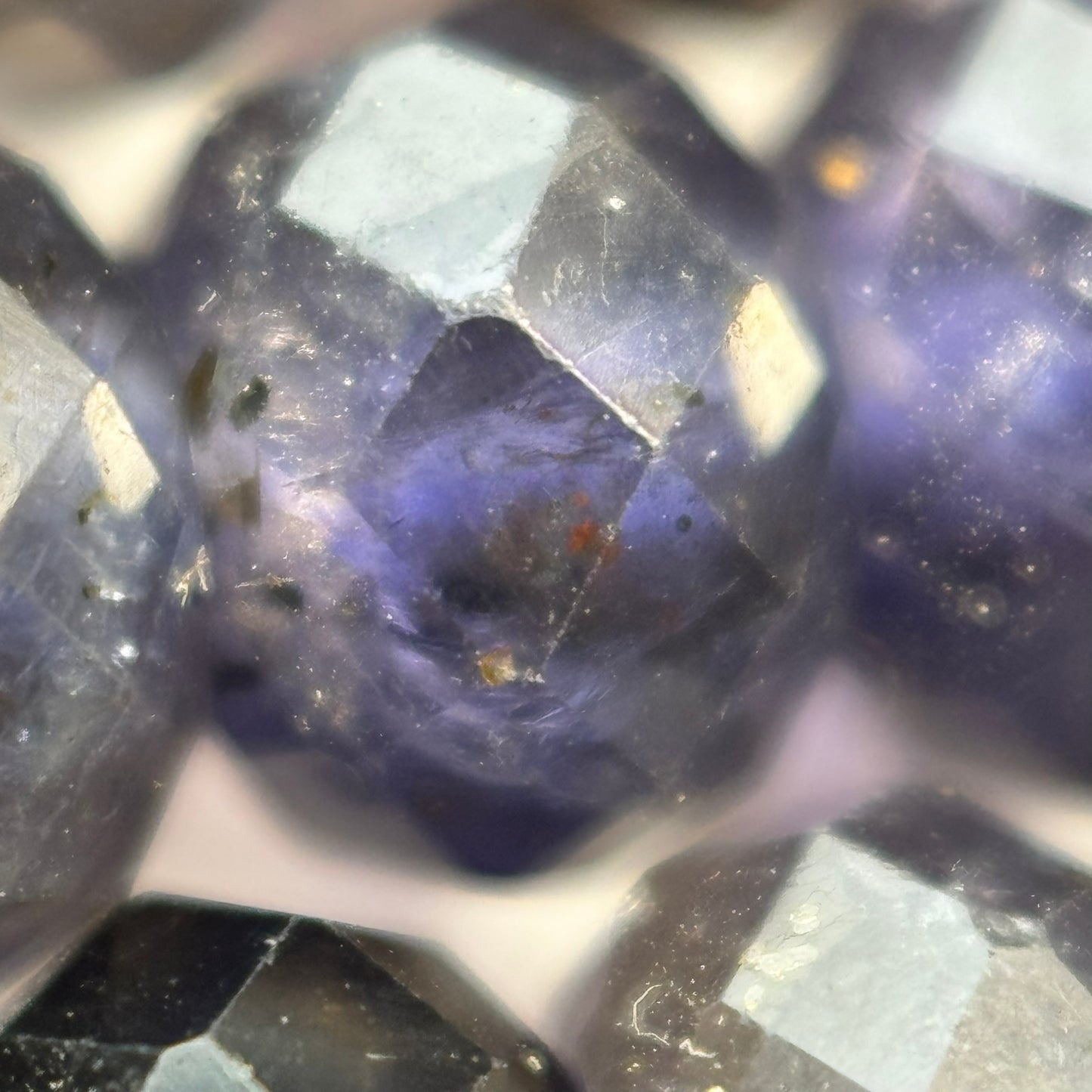 Iolite Rondelle Faceted Beads (6x4mm) image 4