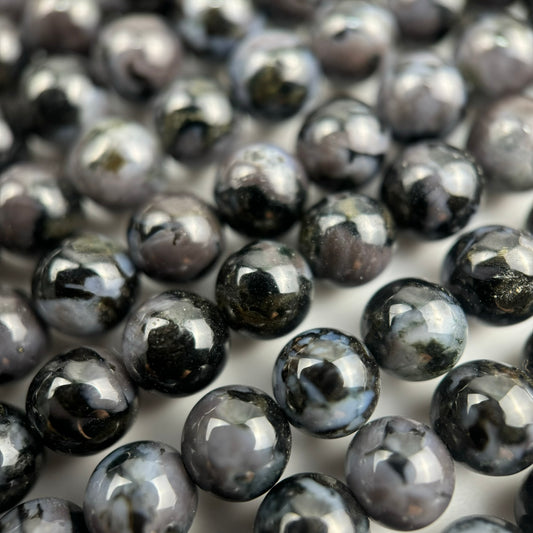 Merlinite Polished Round Beads
