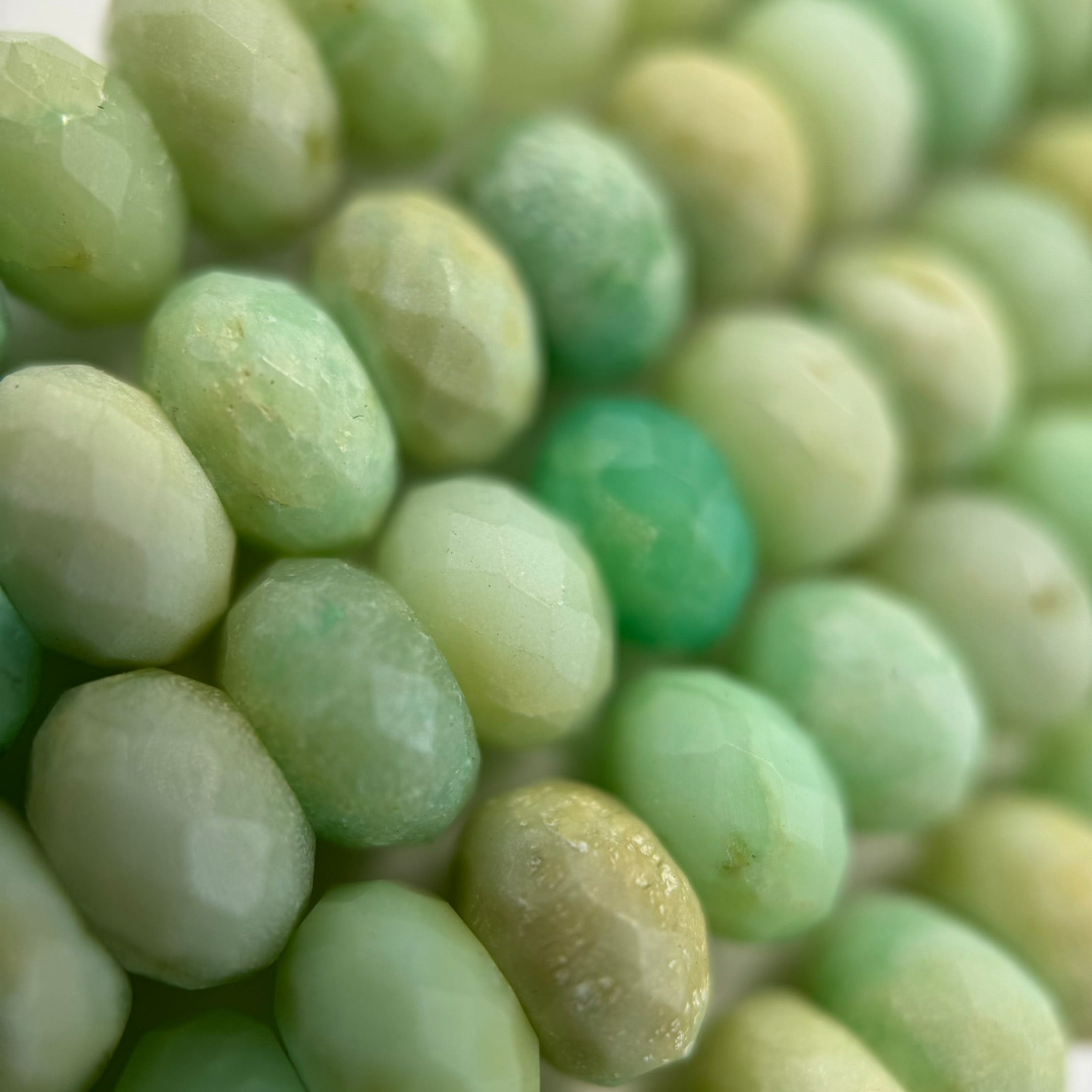 Chrysoprase Faceted Rondelle Beads image 1