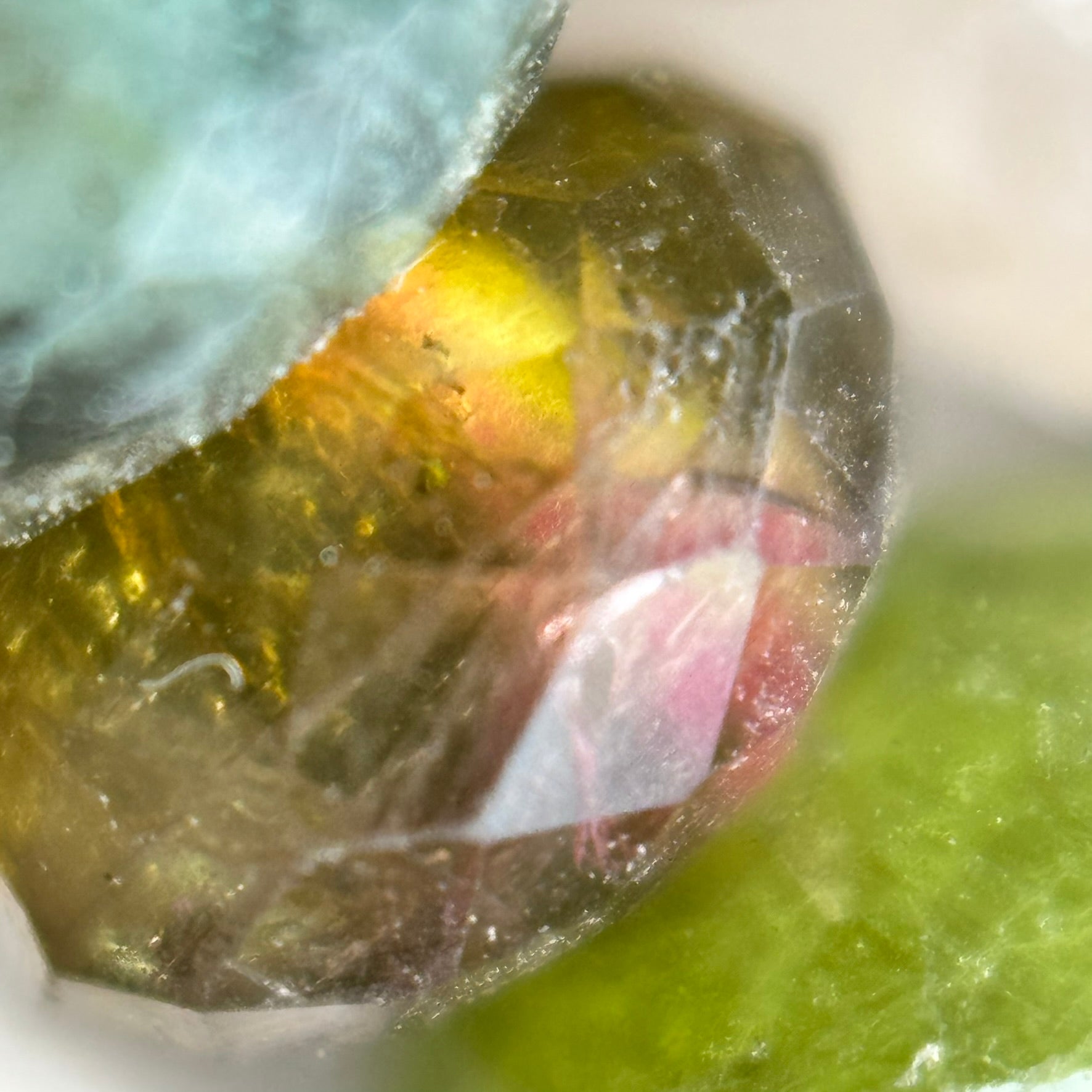 Faceted Multicolor Tourmaline Rondelle Beads (6.5x3.5mm) image 4