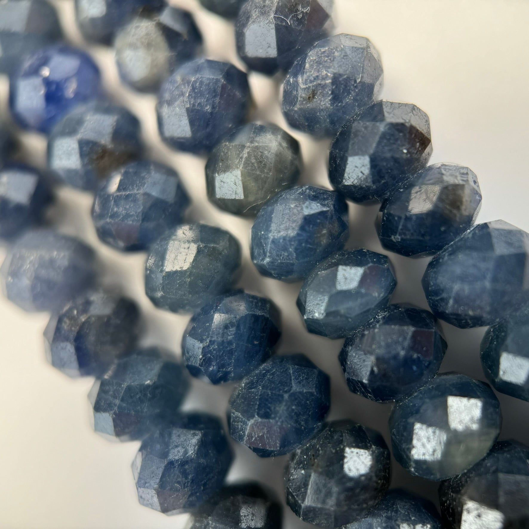 Sapphire Faceted Rondelle Beads (AA Quality) image 1
