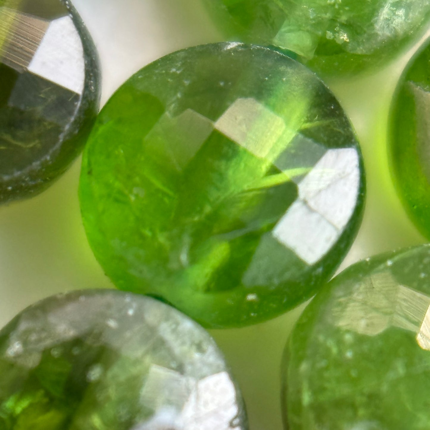 Diopside Lentil Faceted Beads image 11