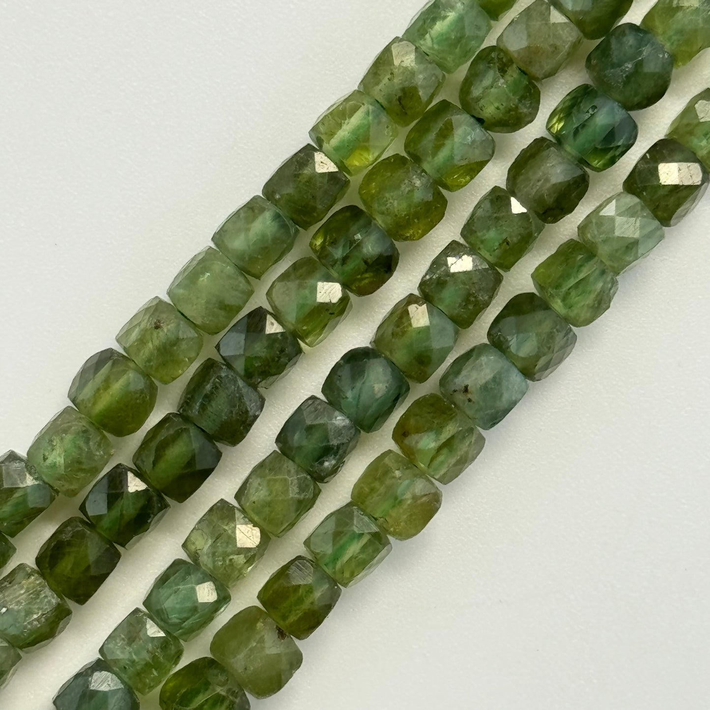 Green Apatite Square Beads image 4