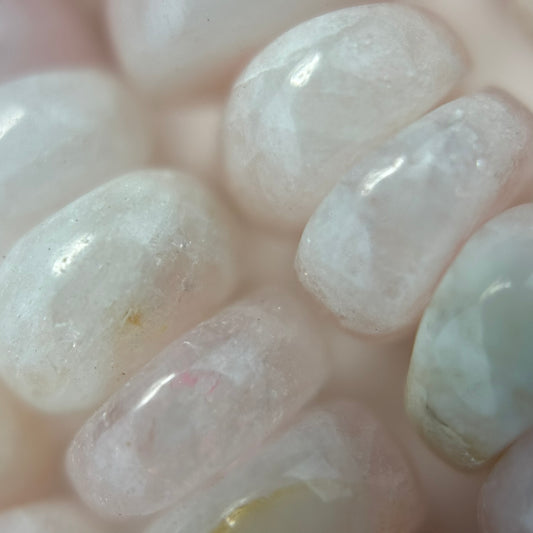 Morganite Beads - Rondelle Polished Beads