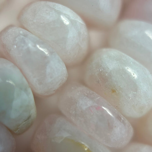 Morganite Beads - Rondelle Polished Beads