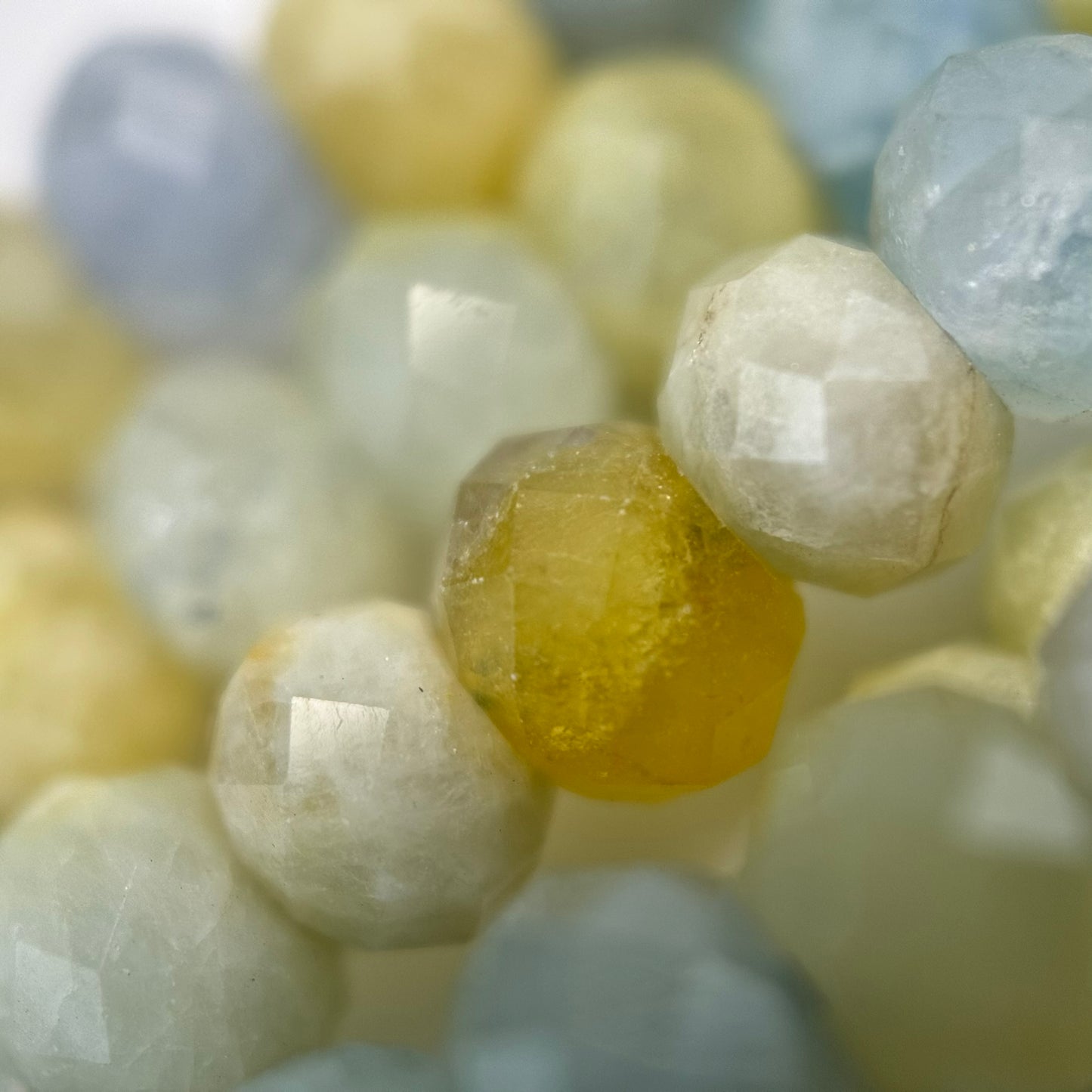 Faceted Aquamarine Rondelle Gemstone Beads image 2