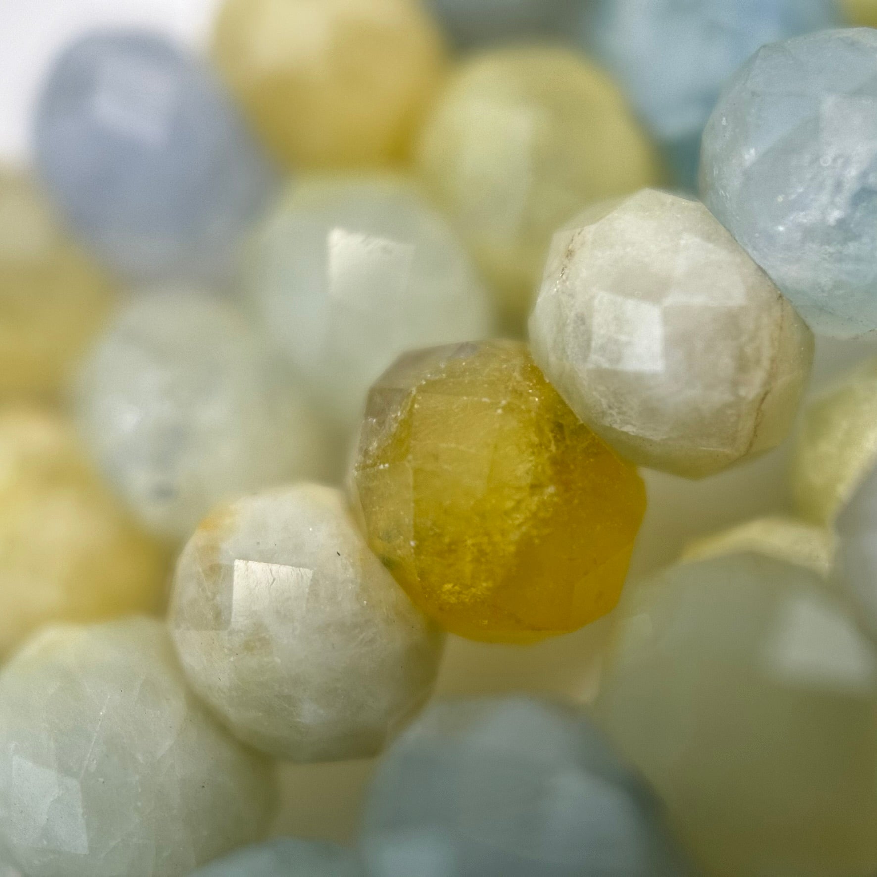 Faceted Aquamarine Rondelle Gemstone Beads image 2