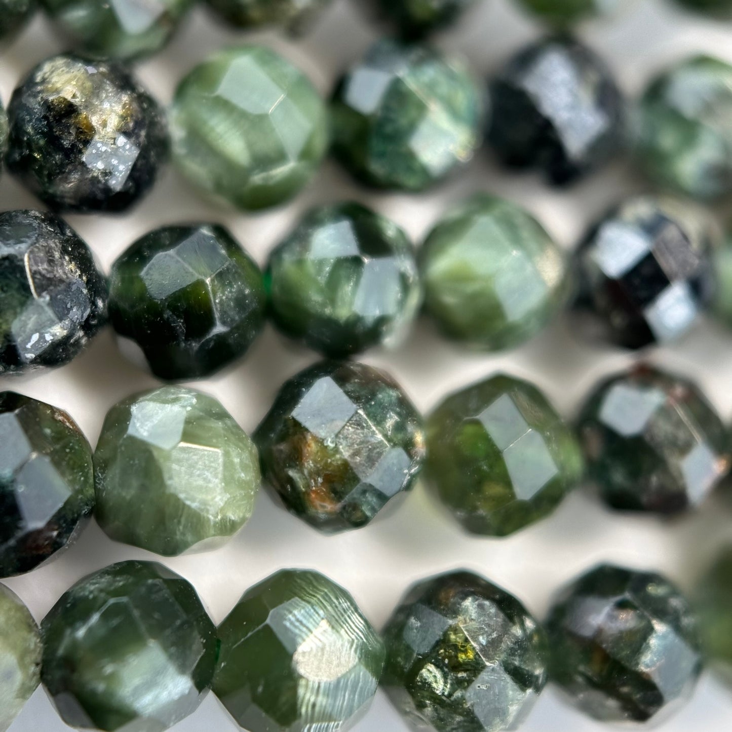 Seraphinite Faceted Round Beads (4.5mm) image 2