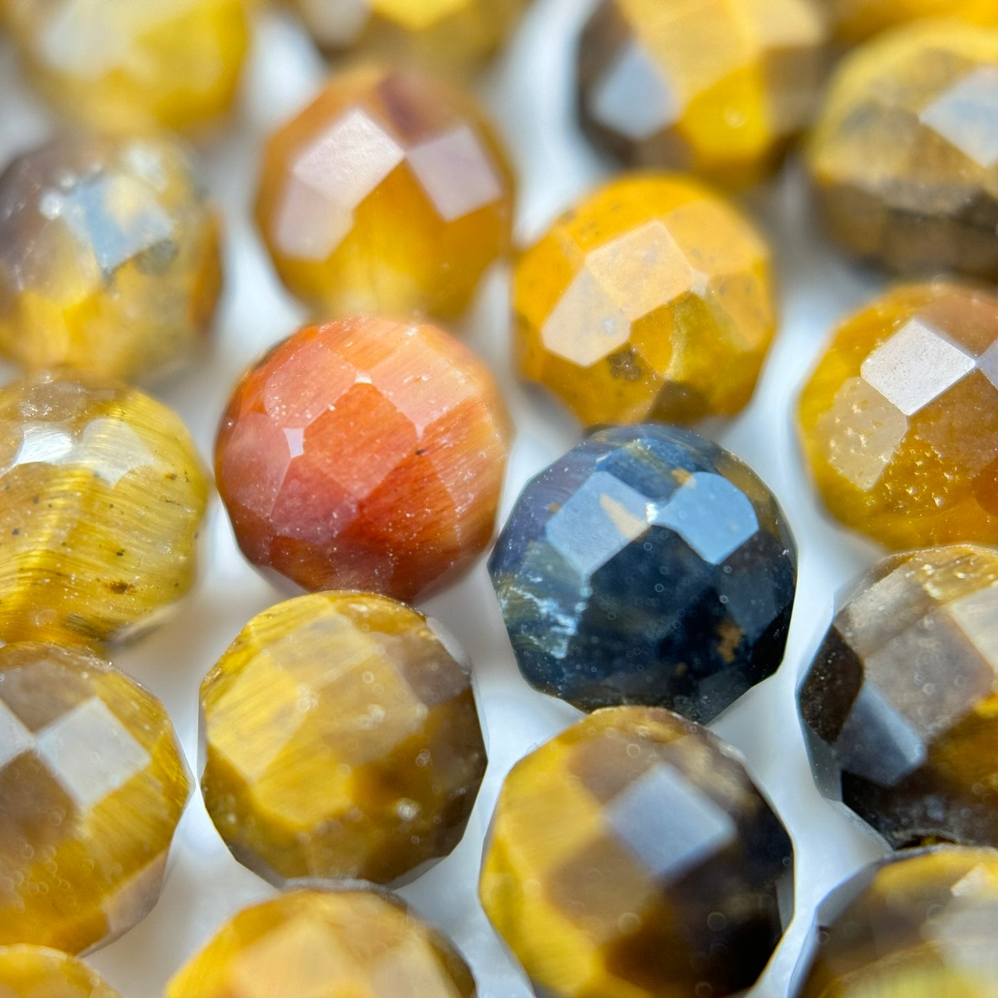 Tiger's Eye Faceted Round Beads image 7