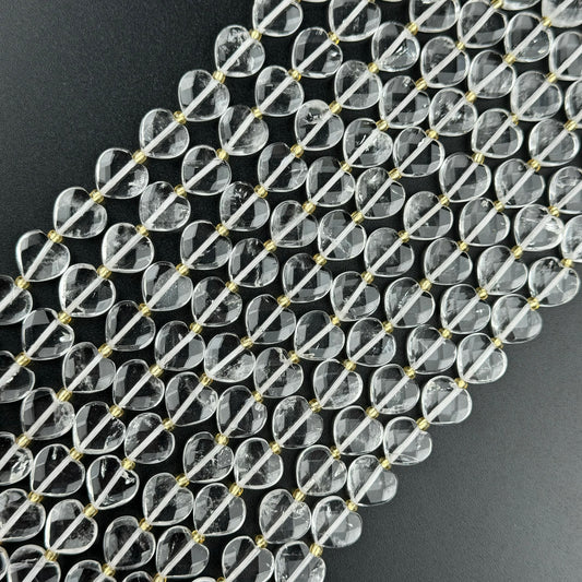 Clear Quartz Faceted Heart 12Ãâ€â€ÂÂ12 mm Beads image 0