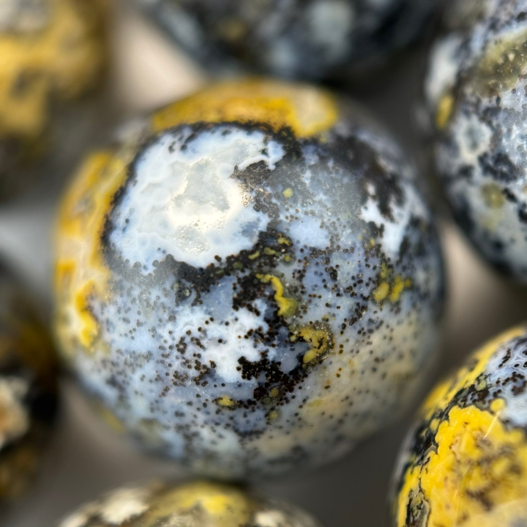 Ocean Blue Jasper Polished Round Beads image 4