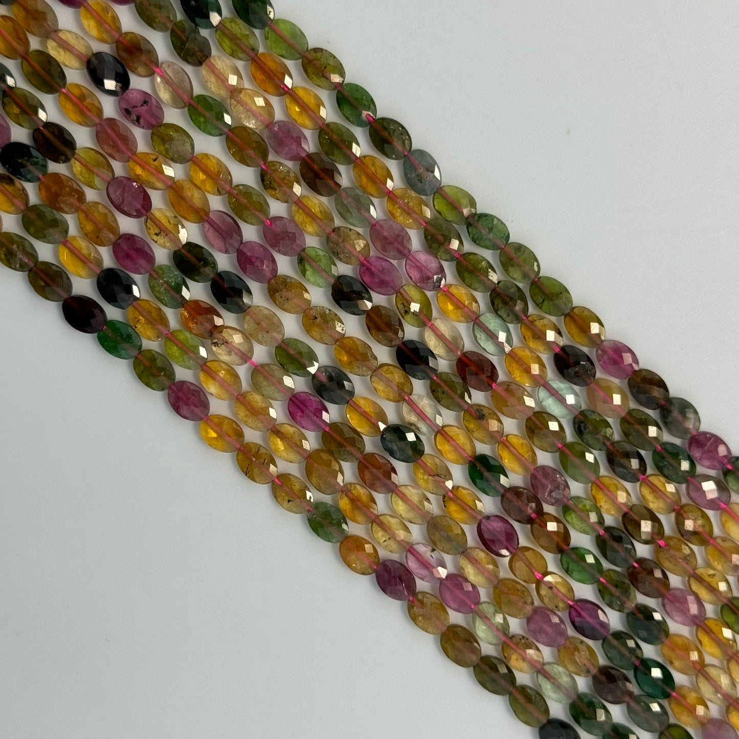 Tourmaline Faceted Oval Beads (AA Quality) image 6