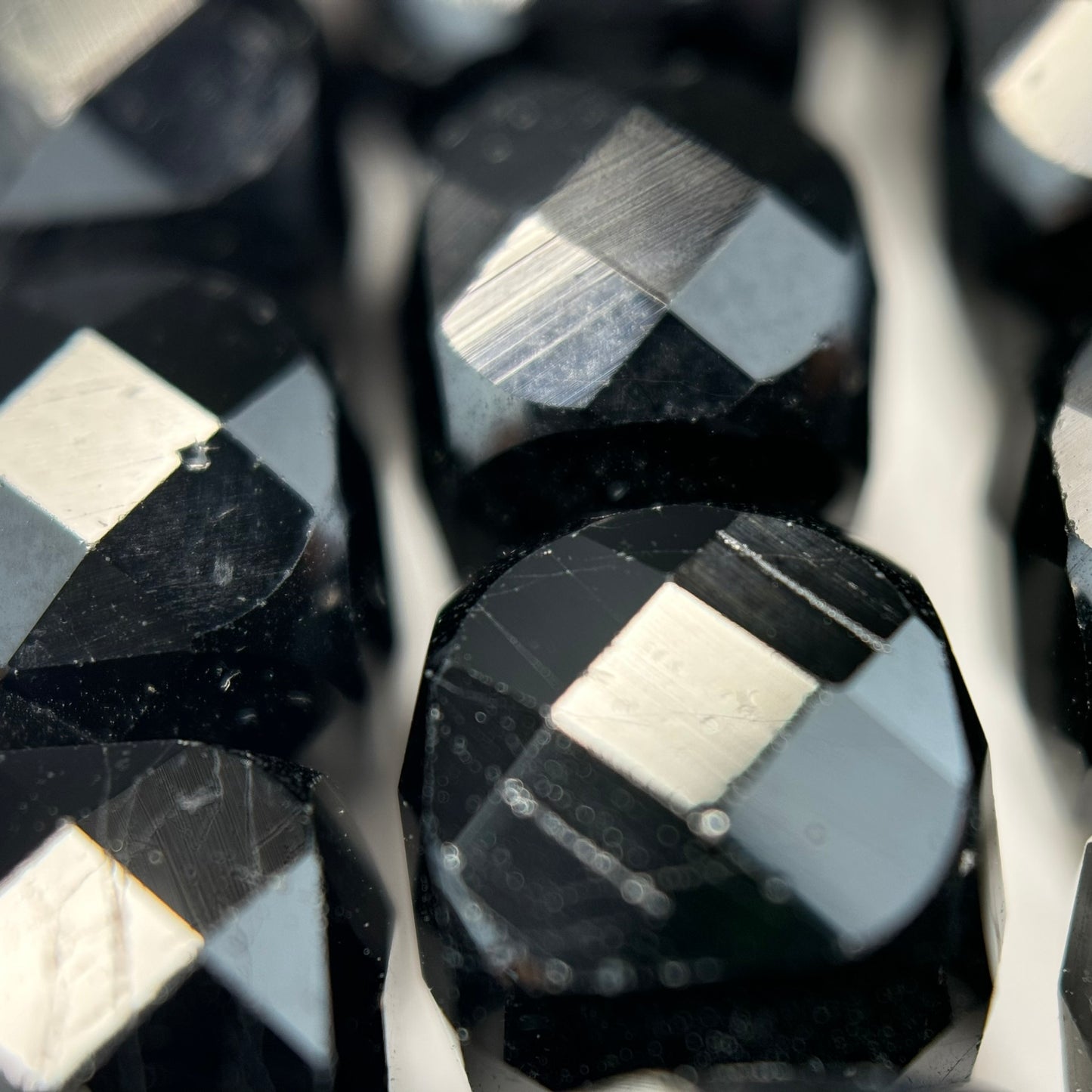 Black Tourmaline Square Beads image 4