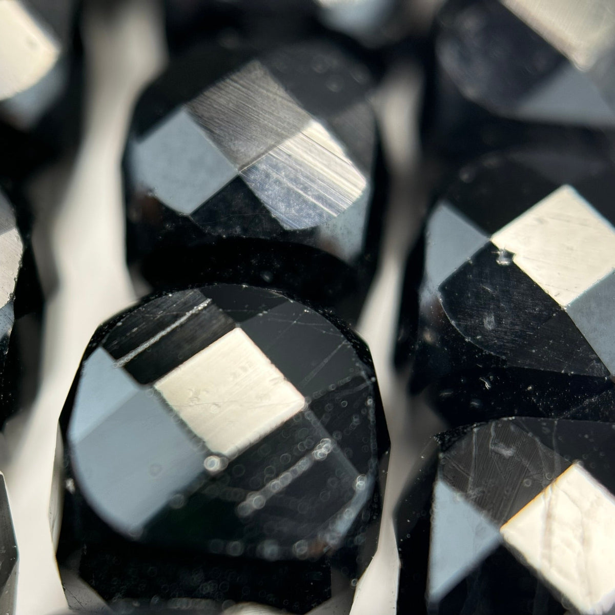 Black Tourmaline Square Beads image 4