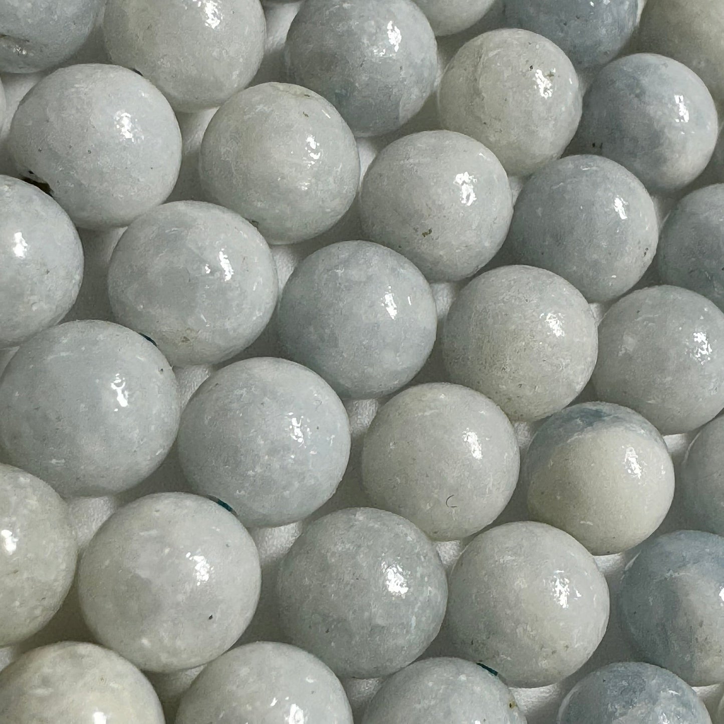Blue Calcite Polished Round Beads image 3