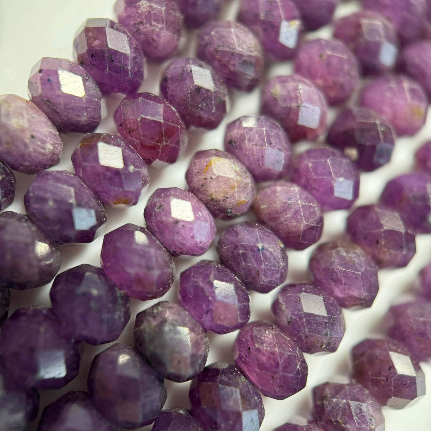 Purple Sapphire Faceted Rondelle Beads image 5