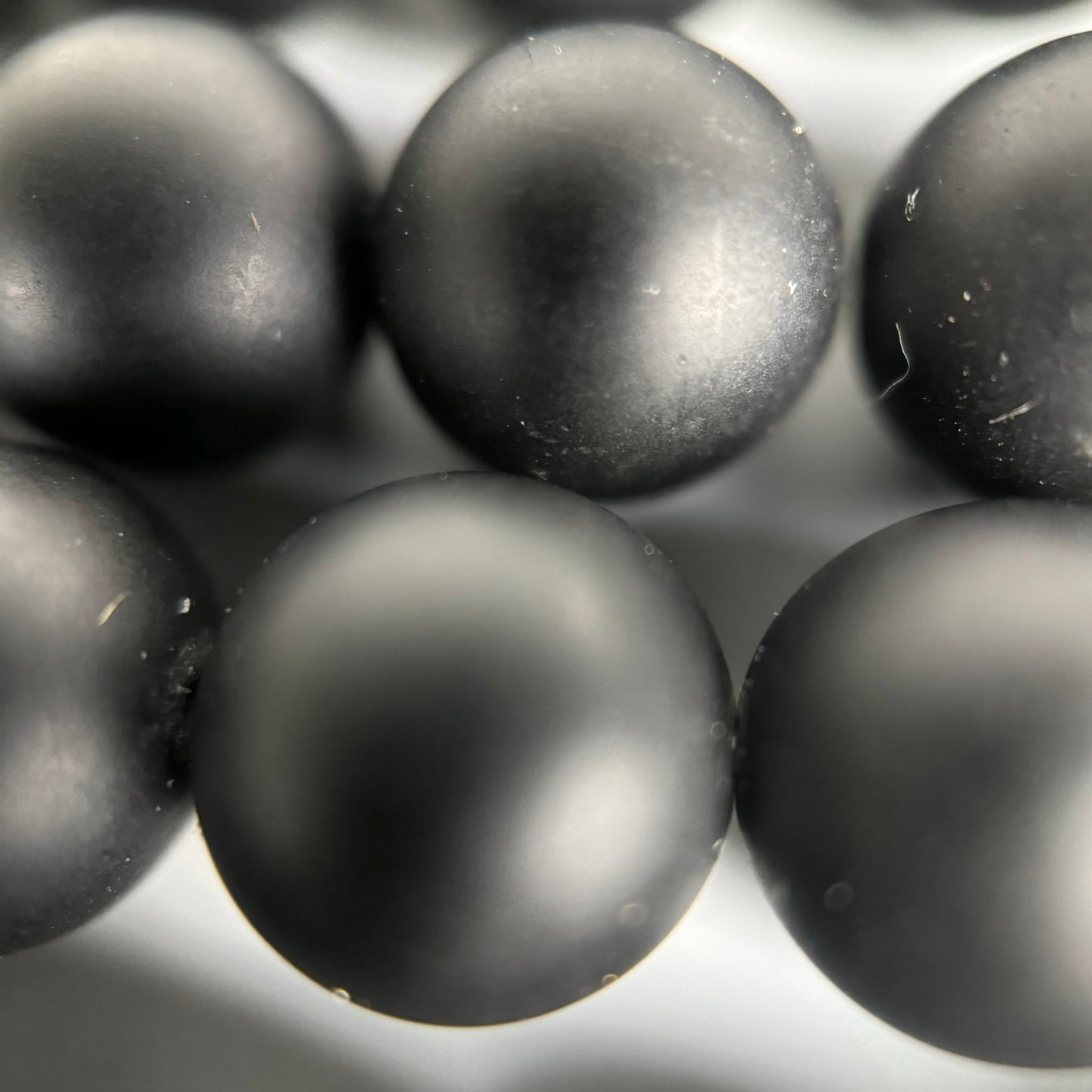 Black Onyx Matte Round Beads image 8