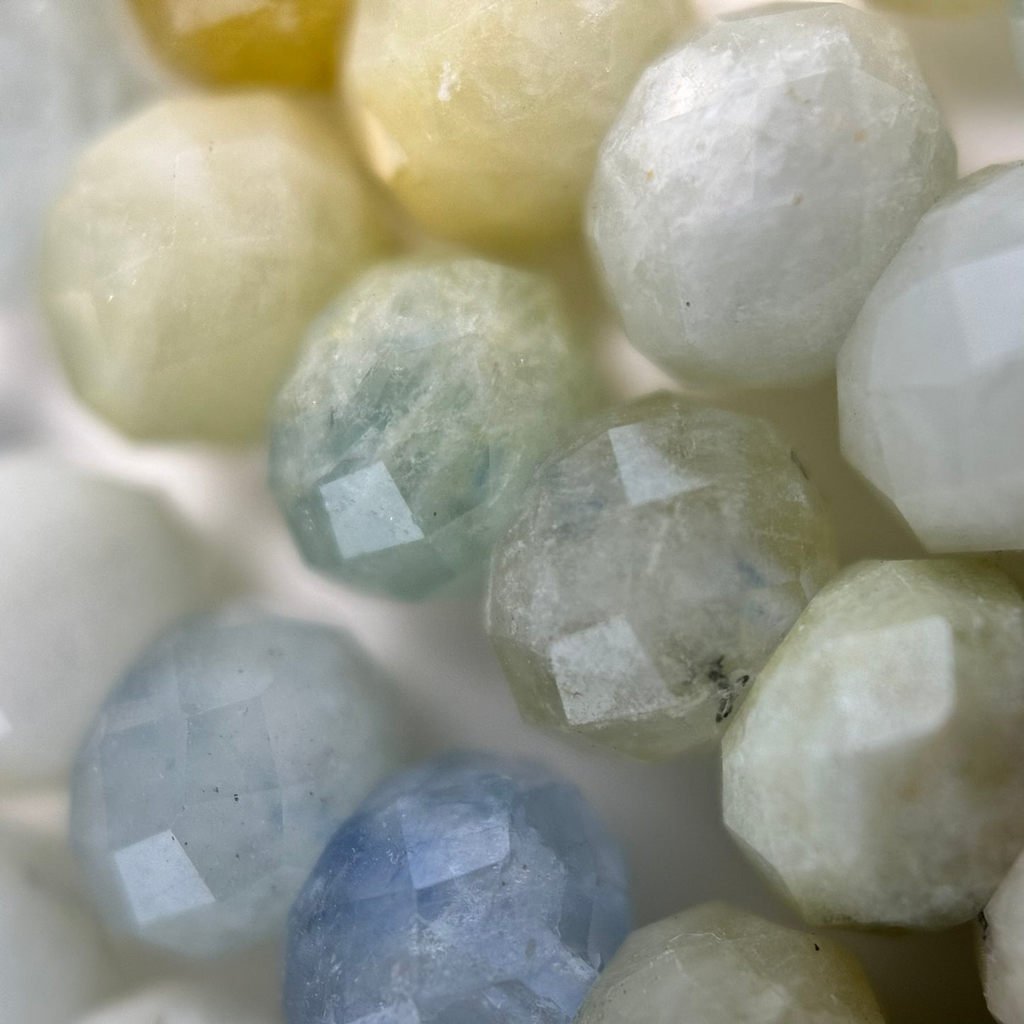 Faceted Aquamarine Rondelle Gemstone Beads image 4