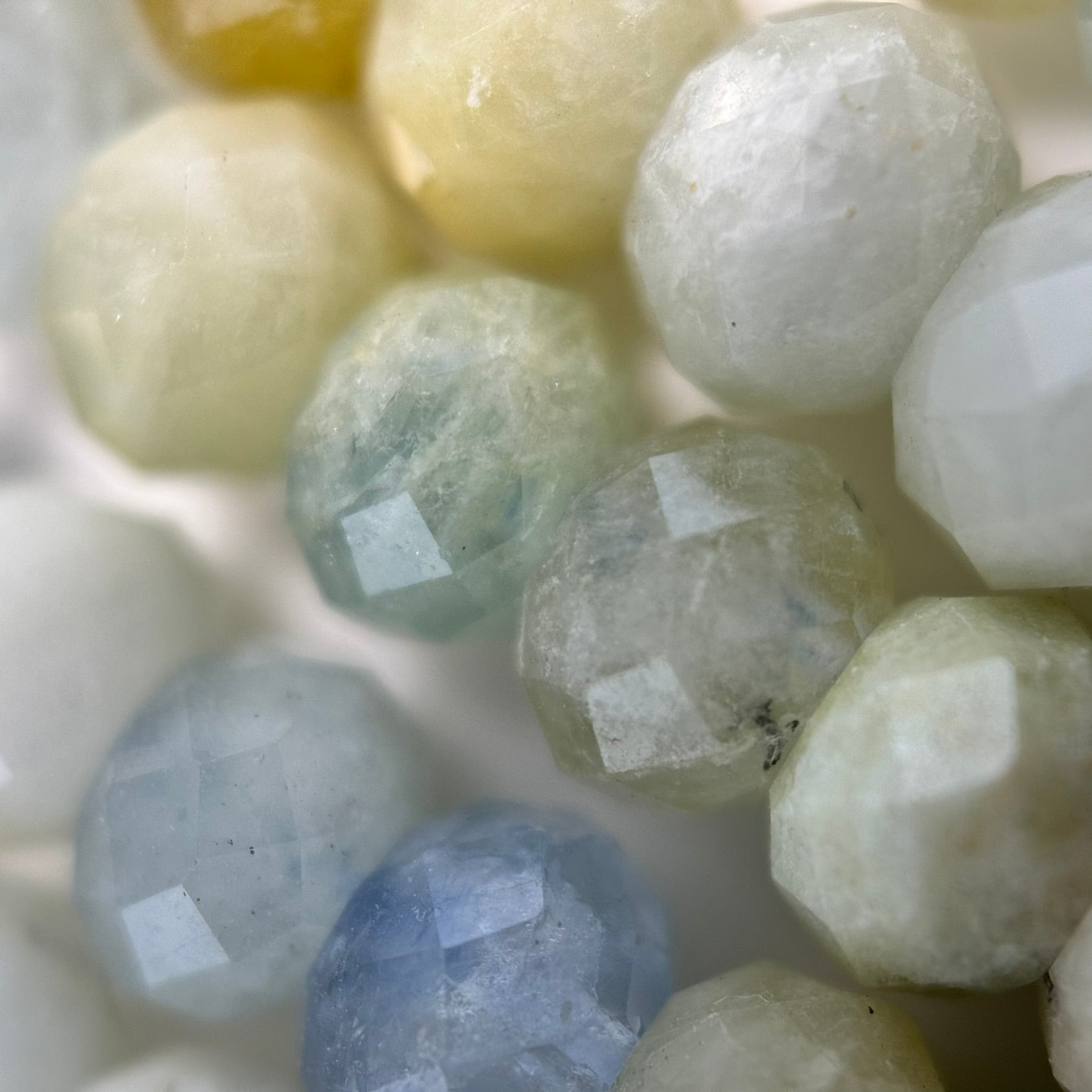 Faceted Aquamarine Rondelle Gemstone Beads image 4