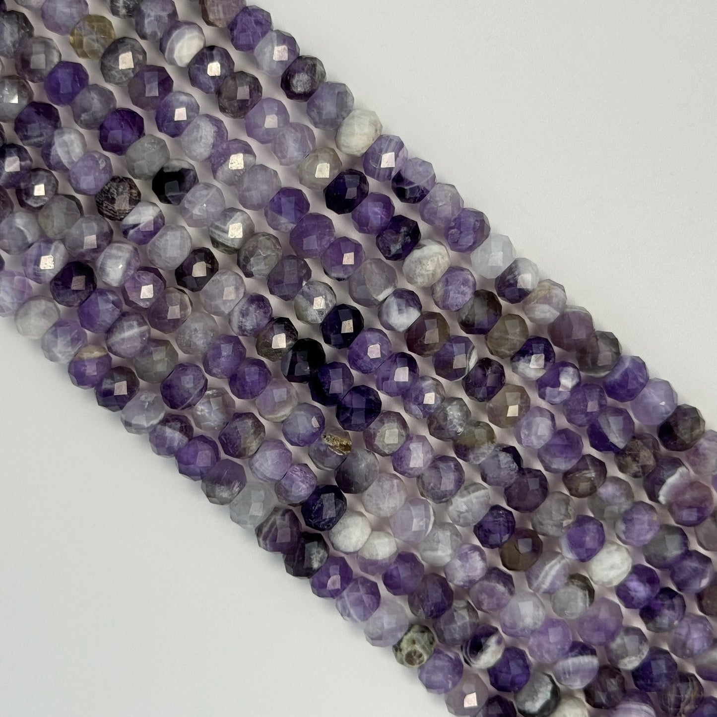 Faceted Amethyst Rondelle Beads (6x4mm) image 6