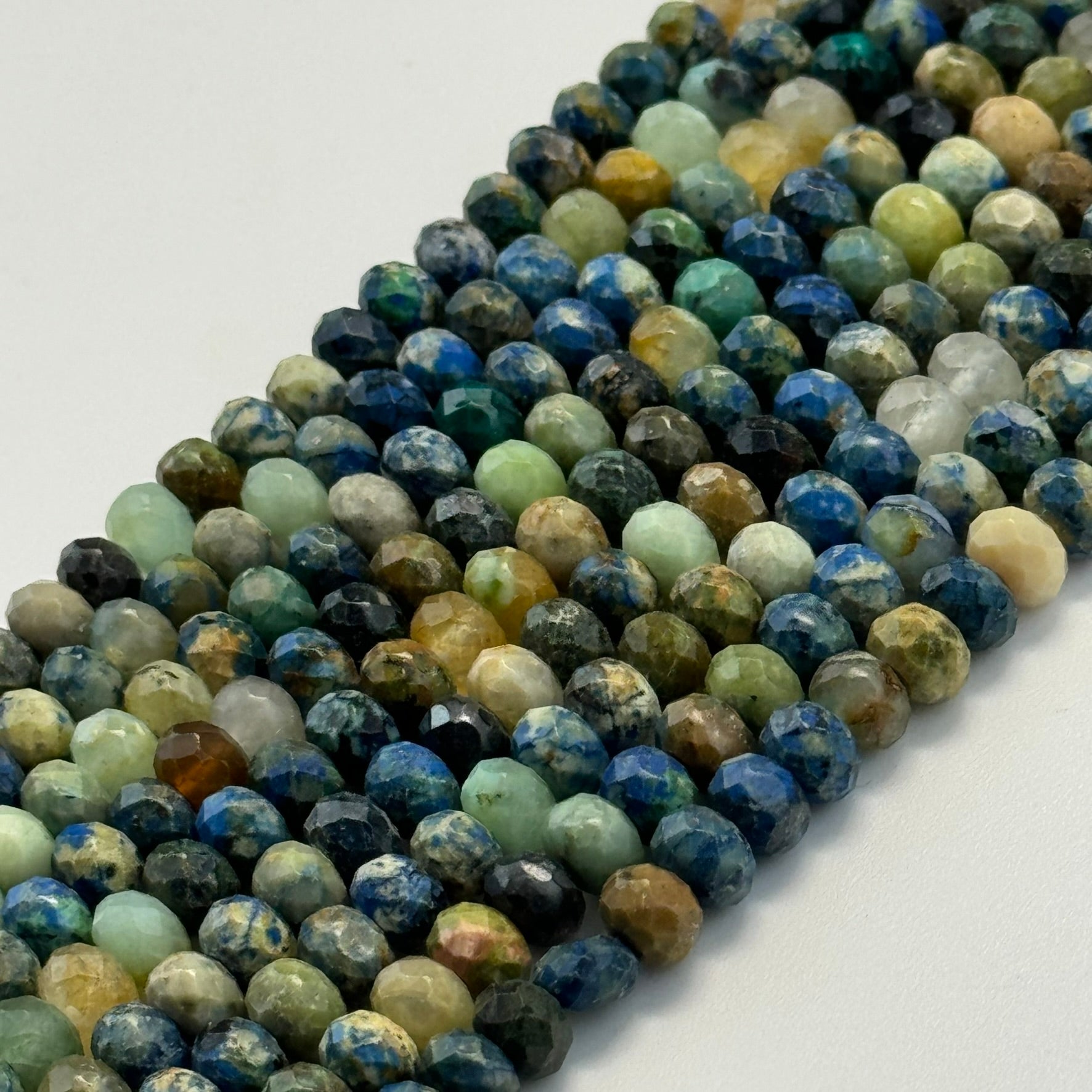 Azurite Faceted Rondelle Beads image 2
