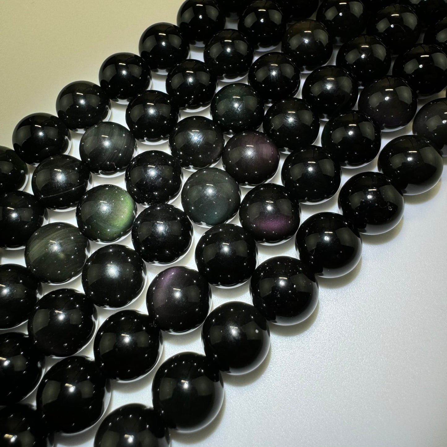 Rainbow Obsidian AAA Polished Round Beads image 2