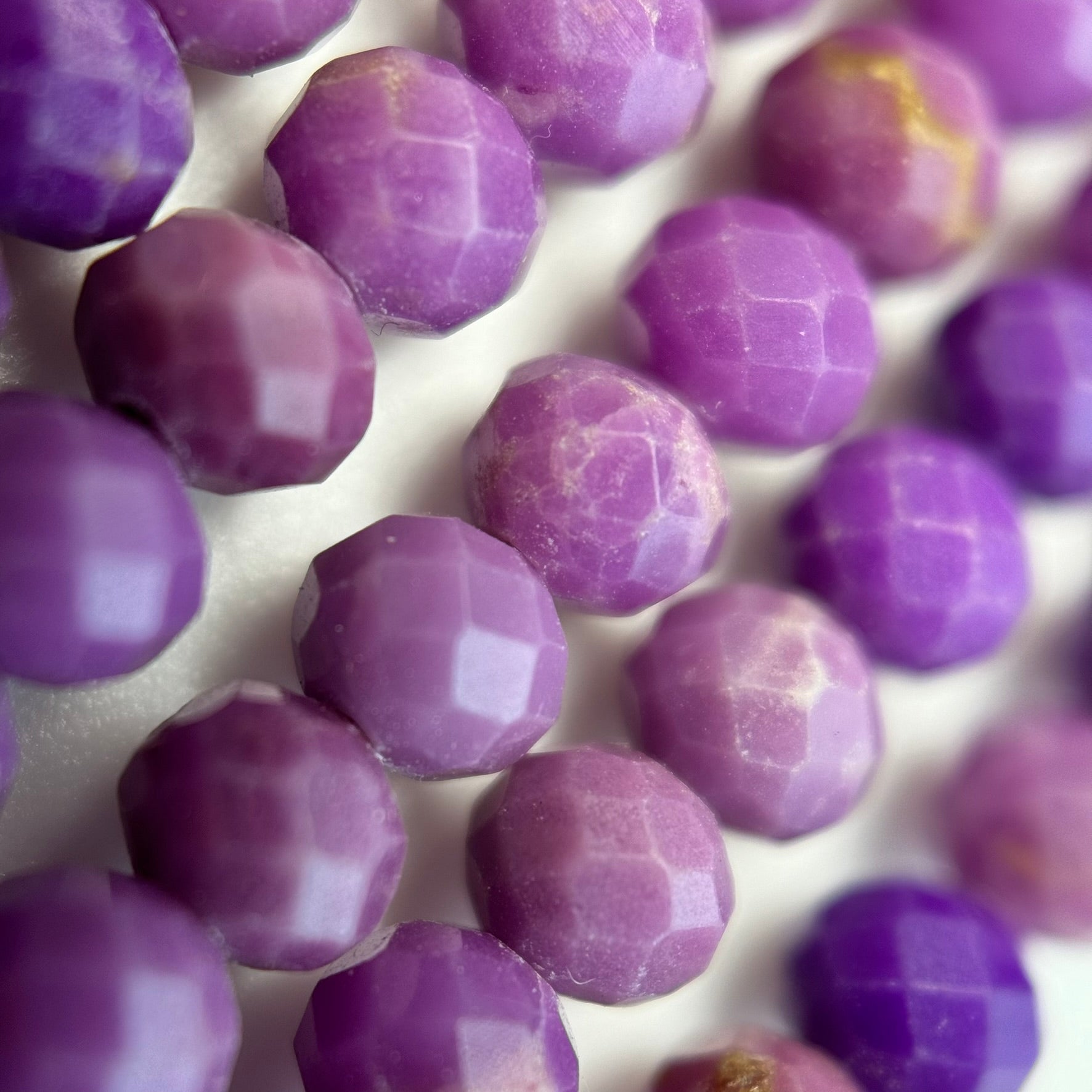 Faceted Phosphosiderite Rondelle Beads (3x4mm) image 1