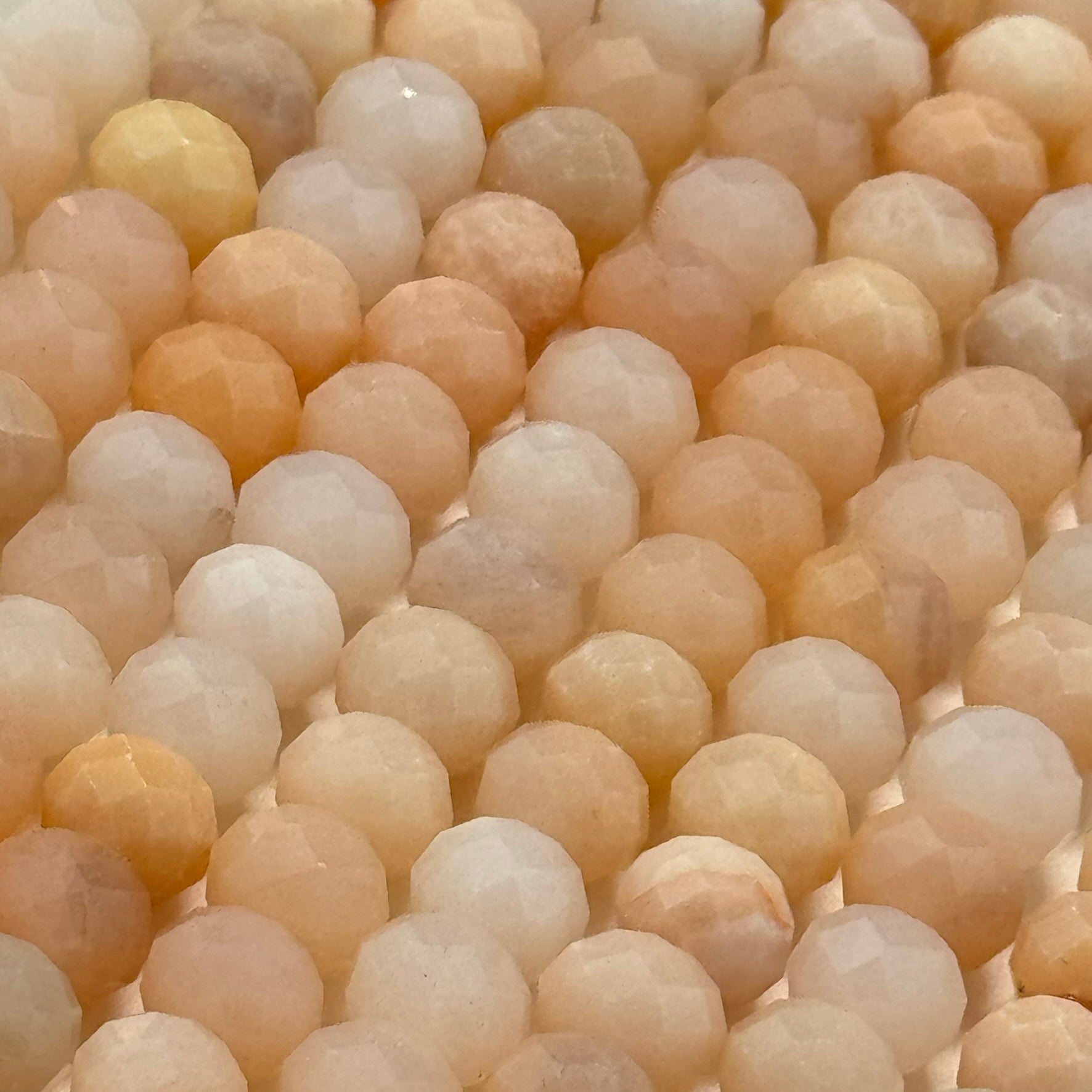 Orange Aventurine Quartz Faceted Rondelle Beads image 5