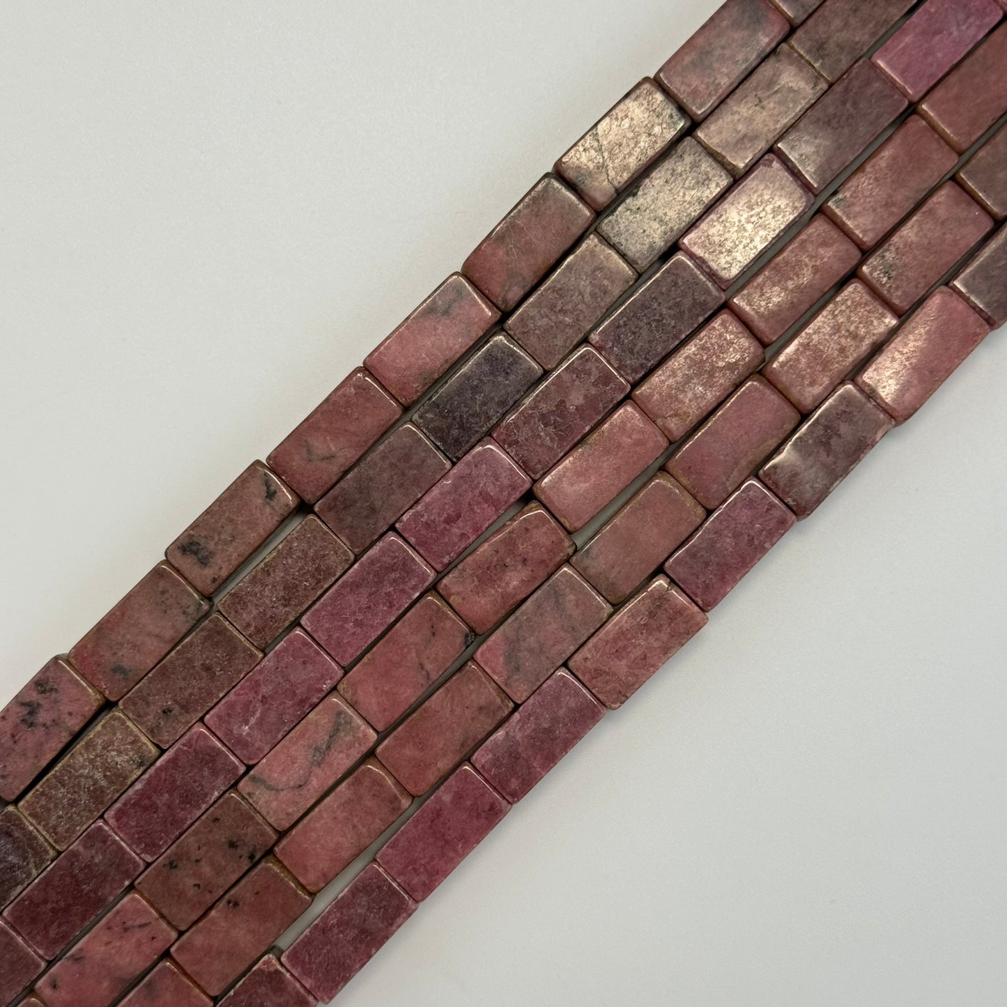 Rhodonite Rectangular Beads image 0