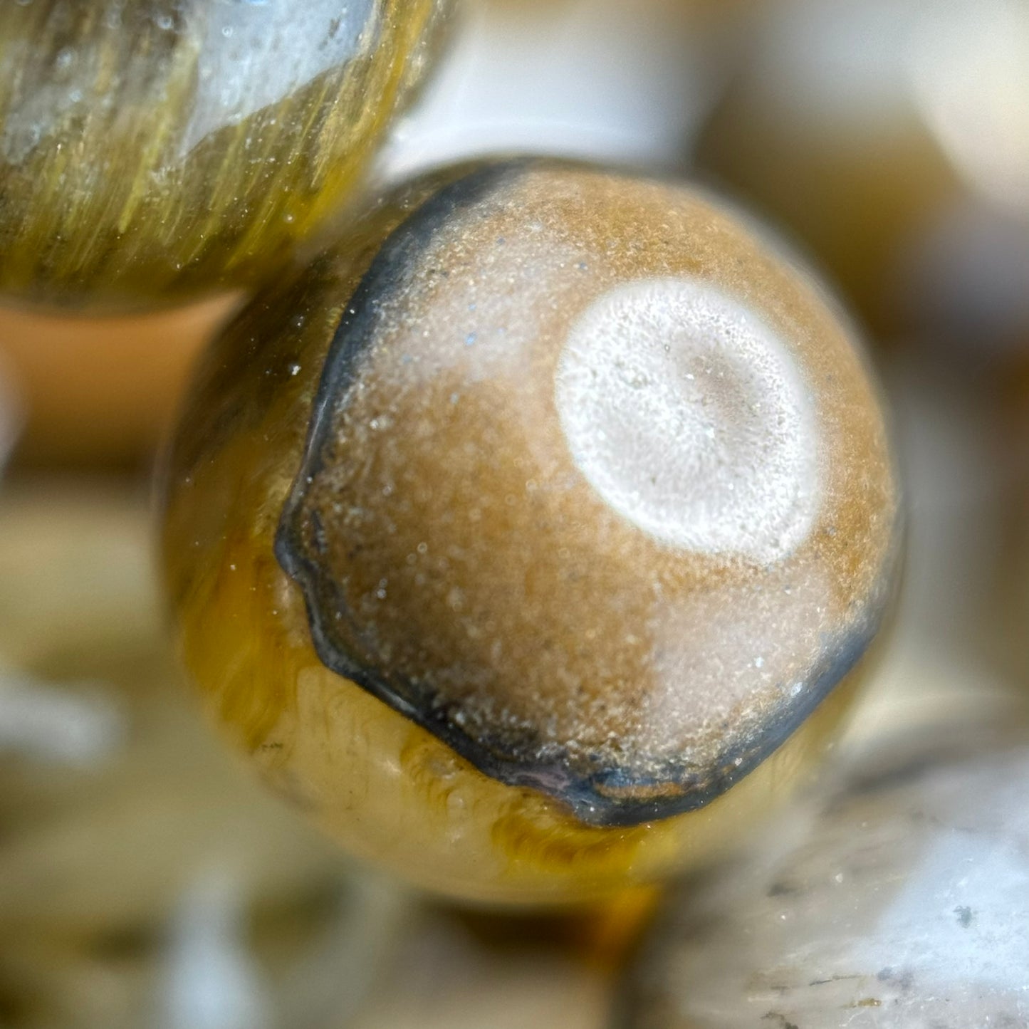 Quartz with Tiger's Eye Polished Round Beads image 6
